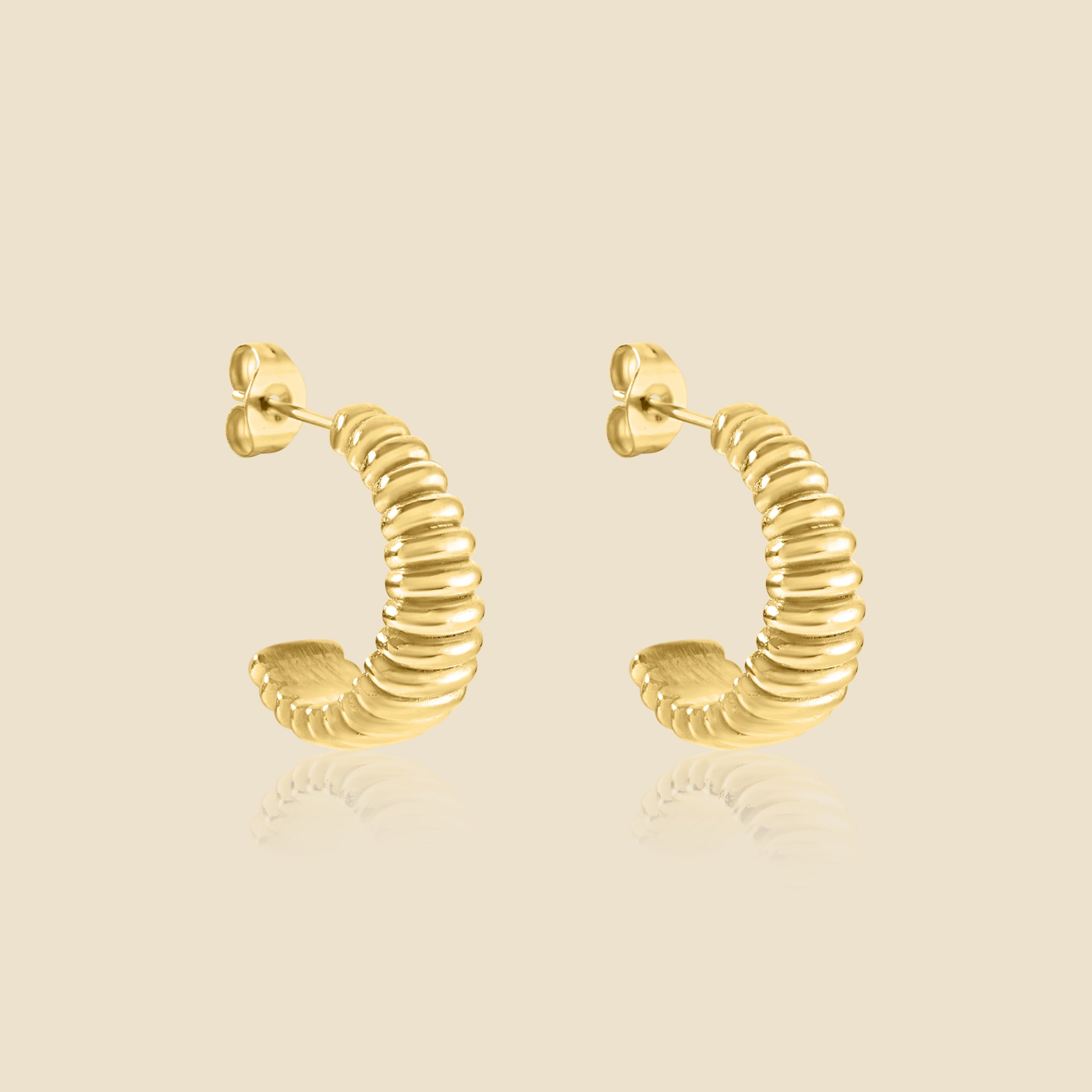 Gold-plated earrings - Memoir