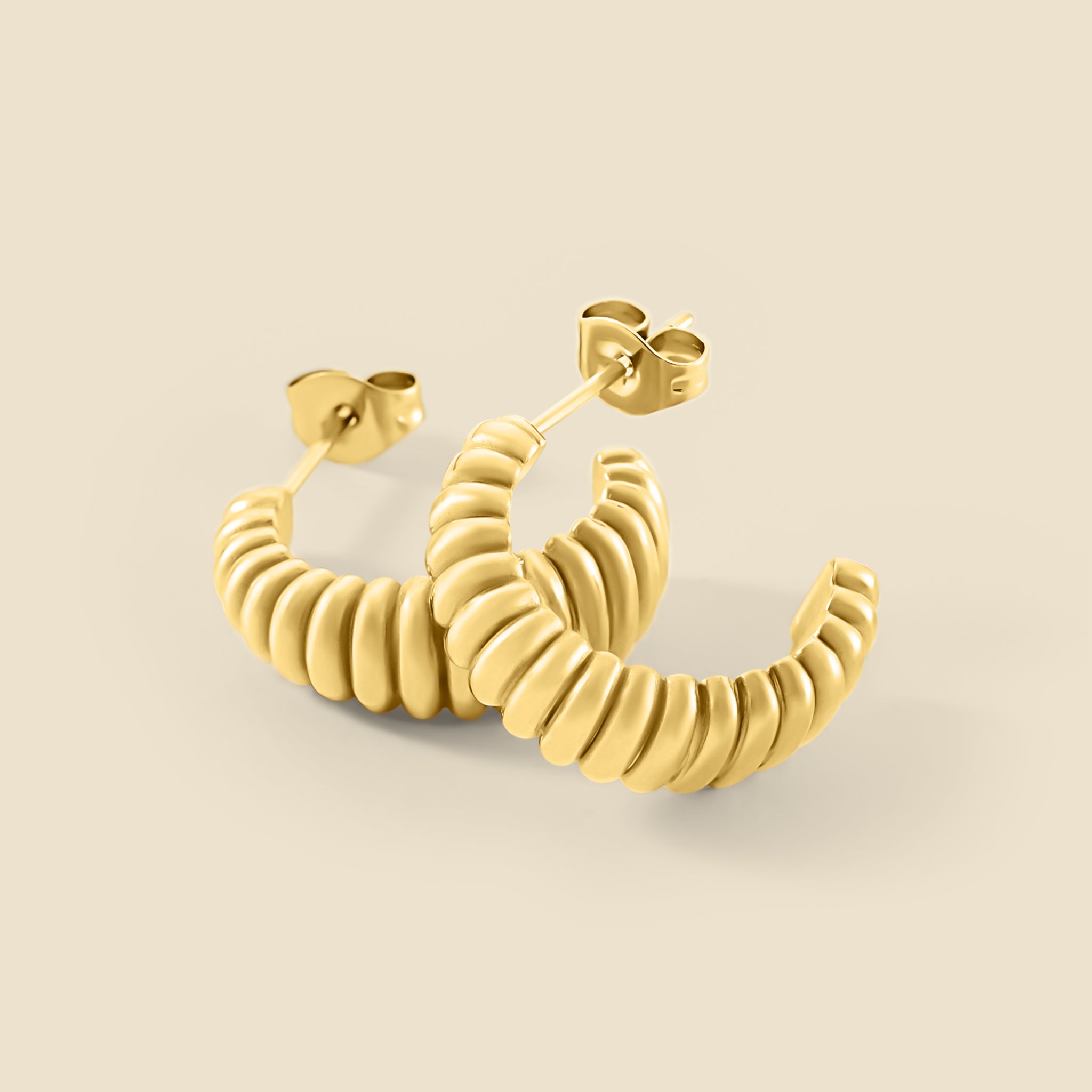 Gold-plated earrings - Memoir