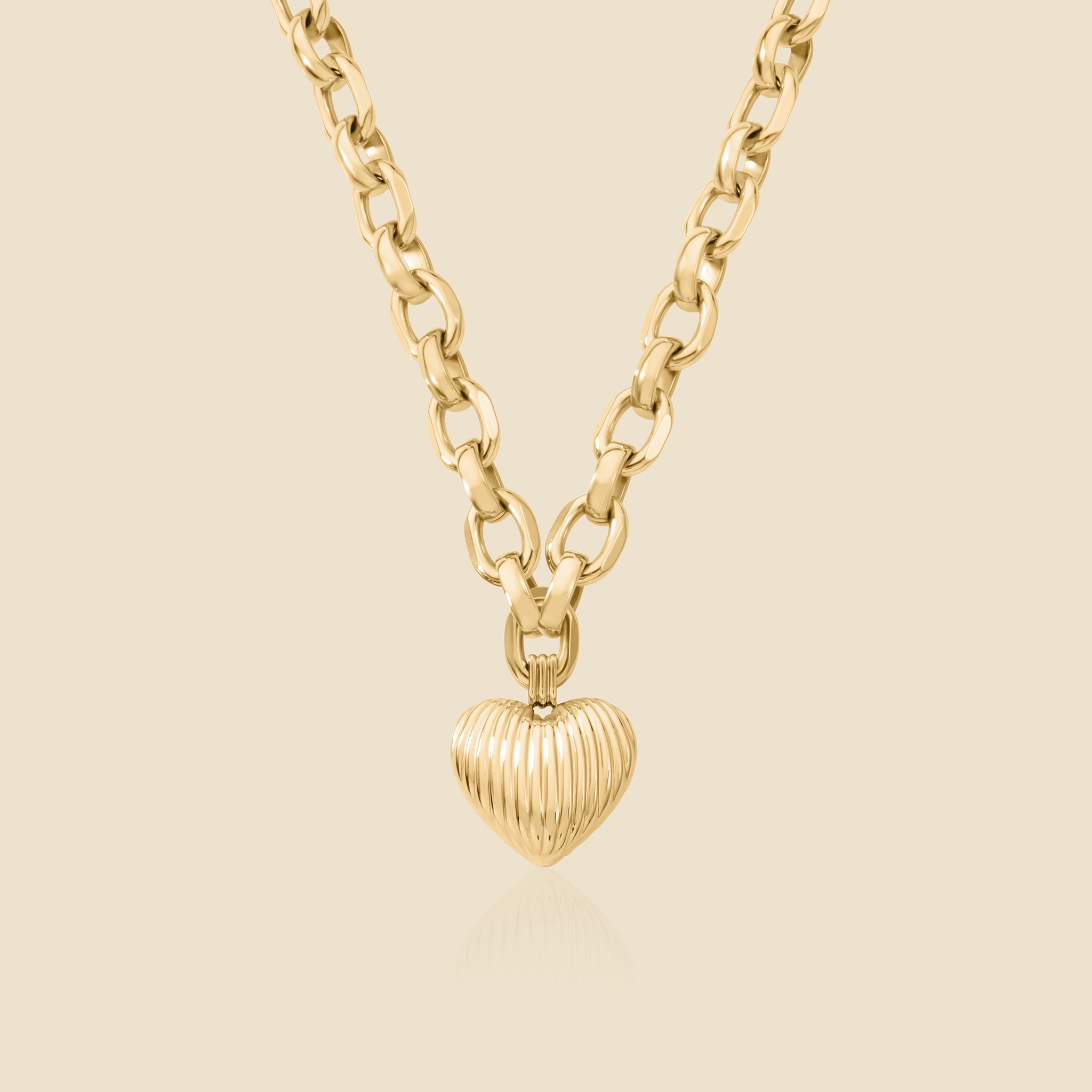 Gold heart necklace – Memory