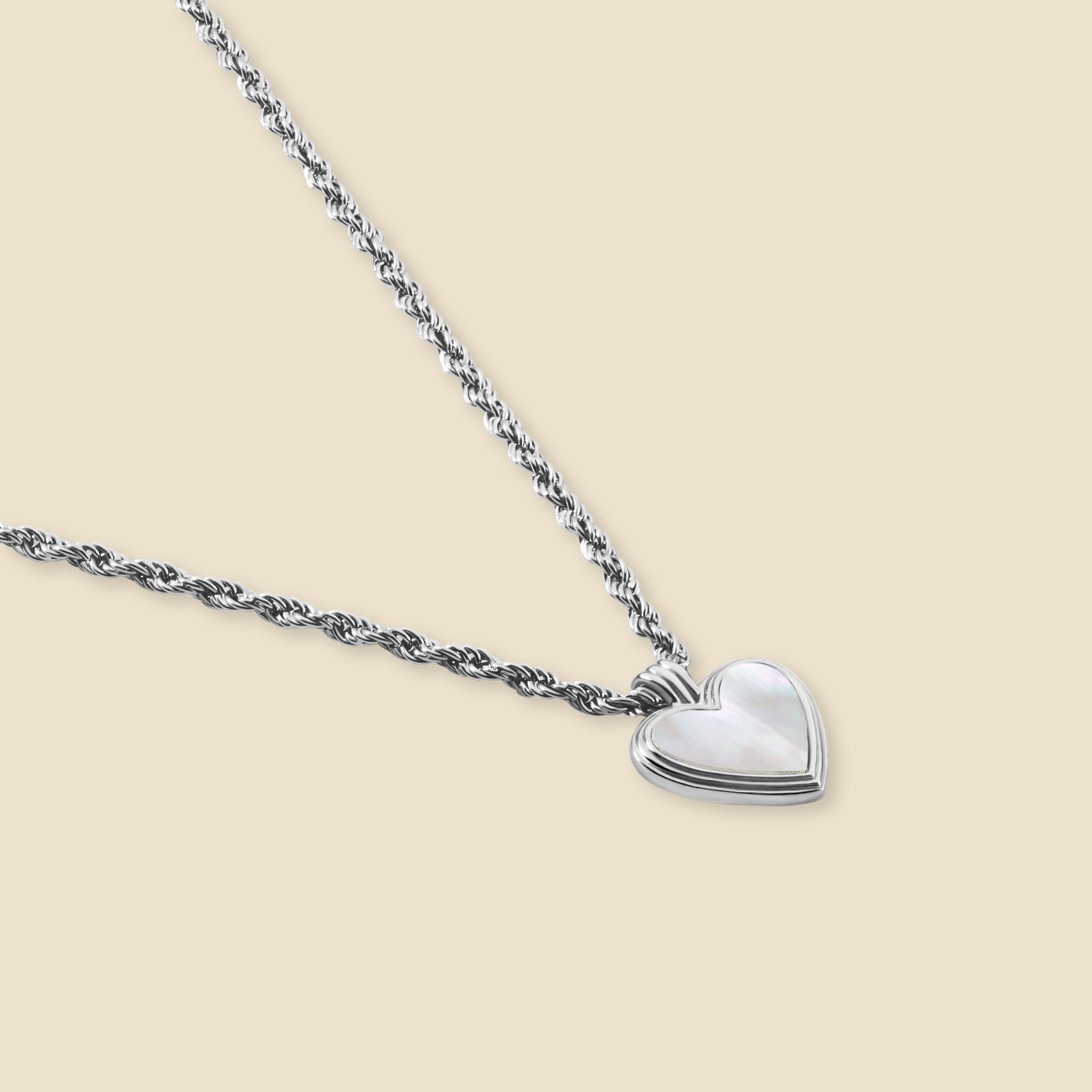 Silver-plated necklace – Heart