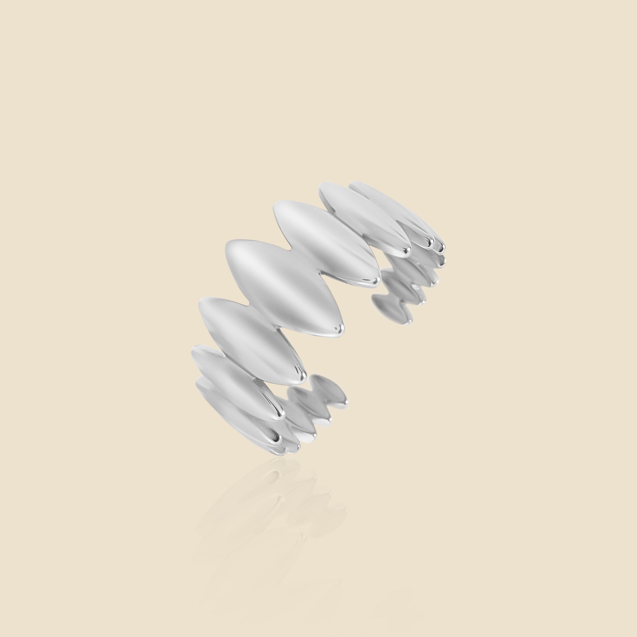 Silver-plated ring – Petal