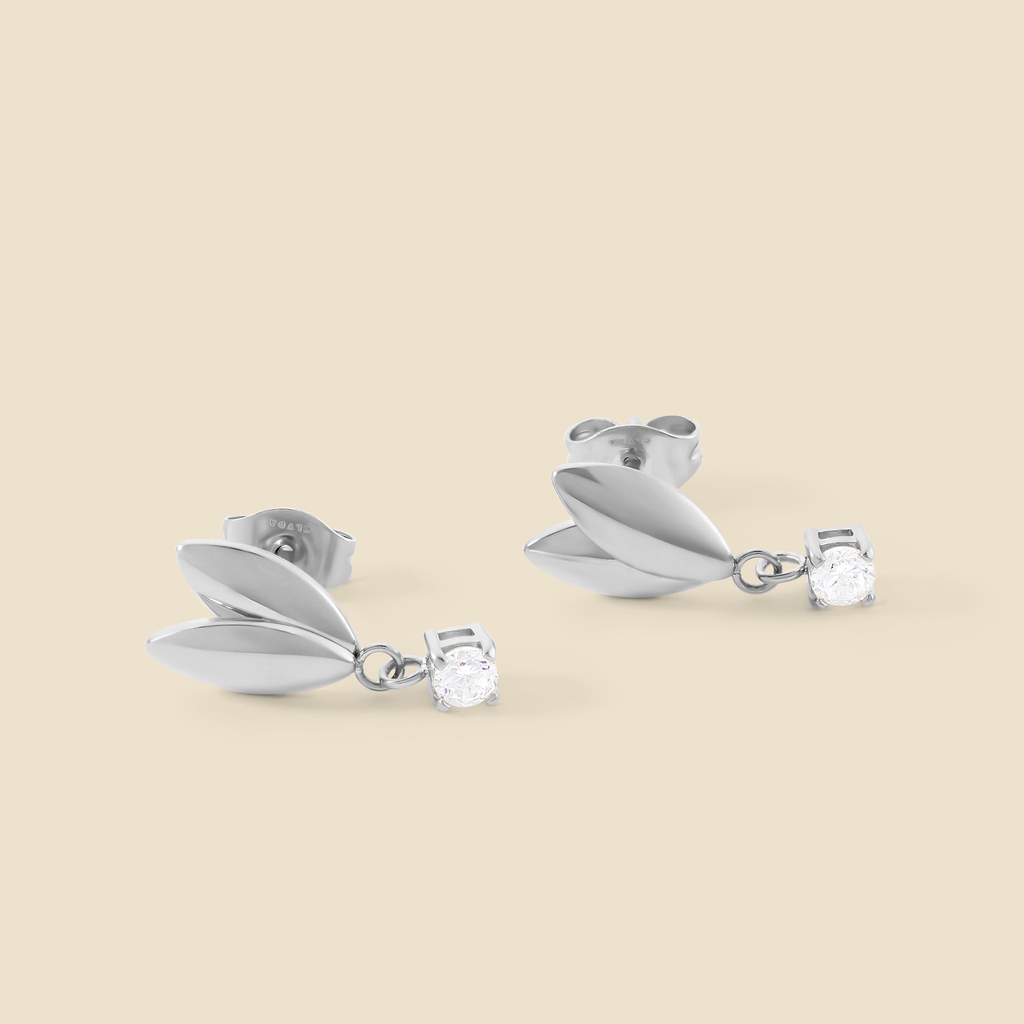 Silver earrings - Petal