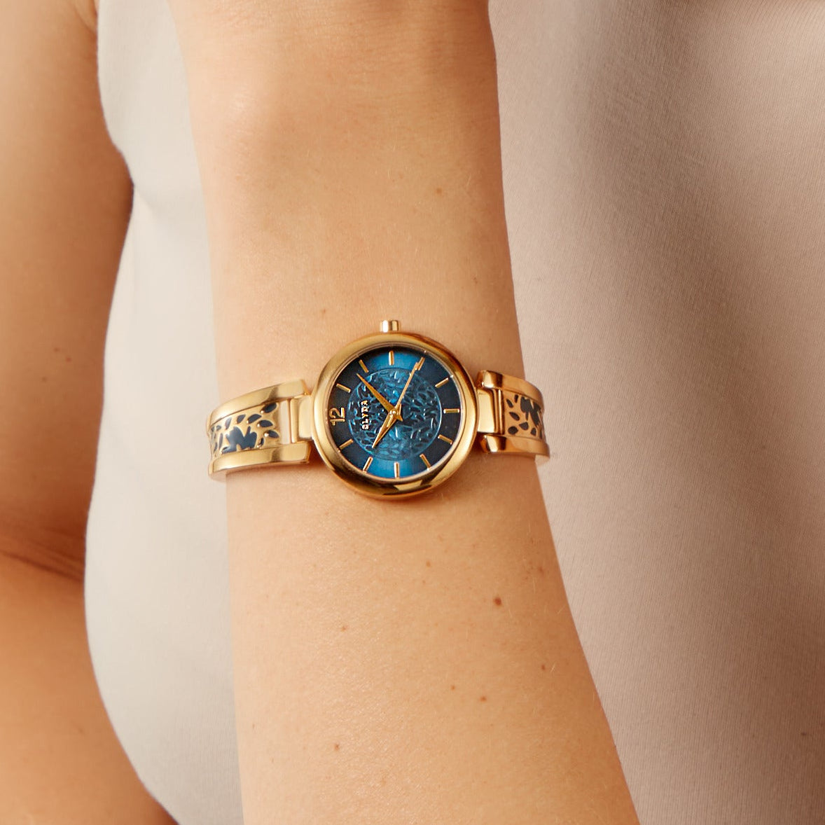 Monceau gold blue watch