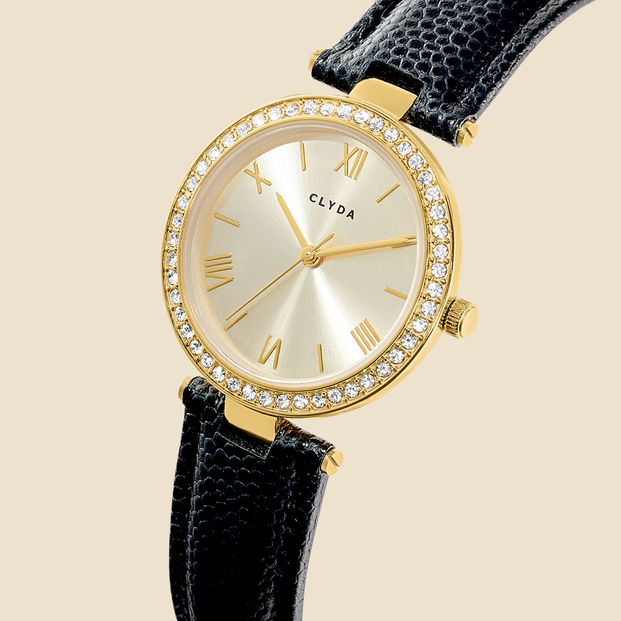Montre Grenelle doré cuir noir