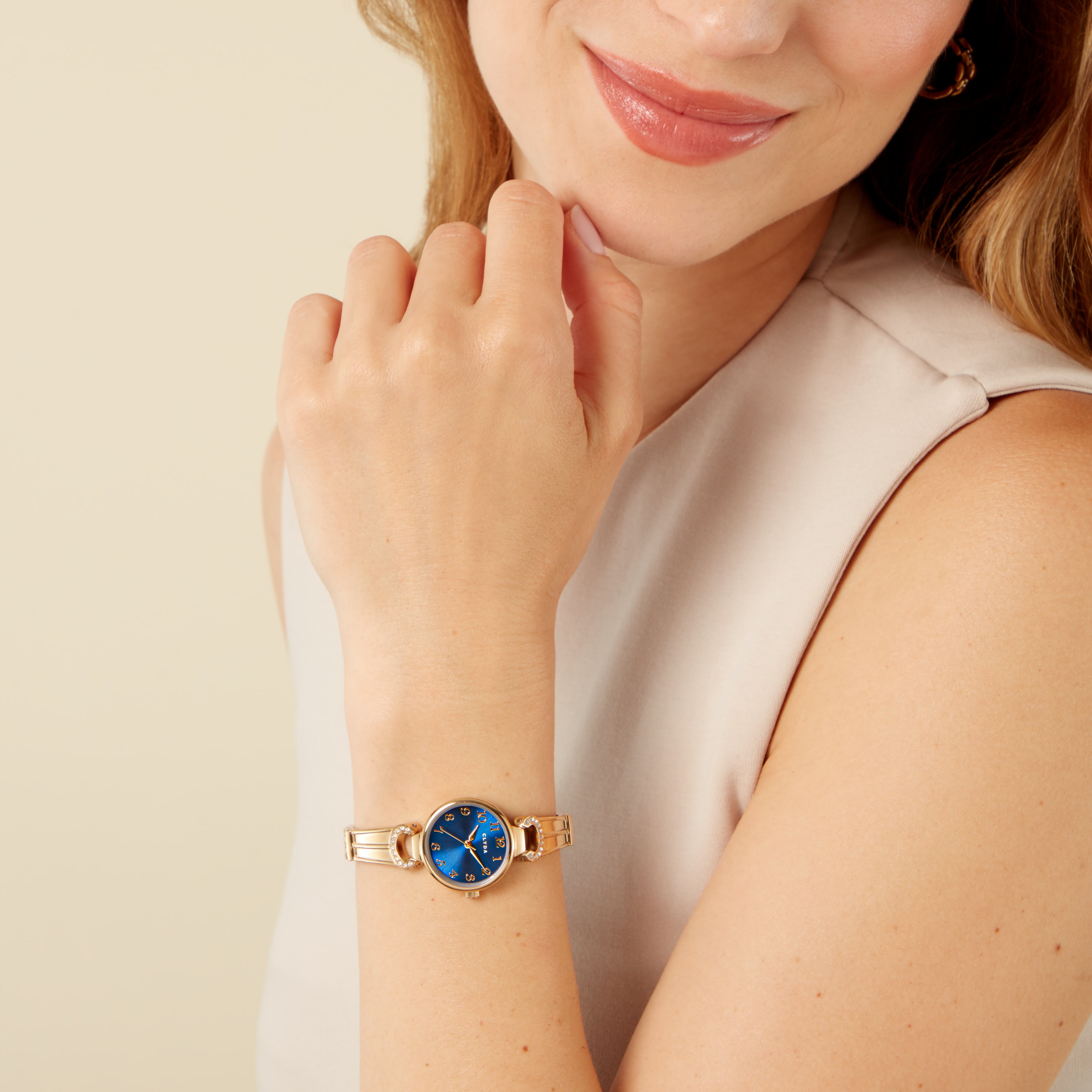 Montre Marielle doré bleu