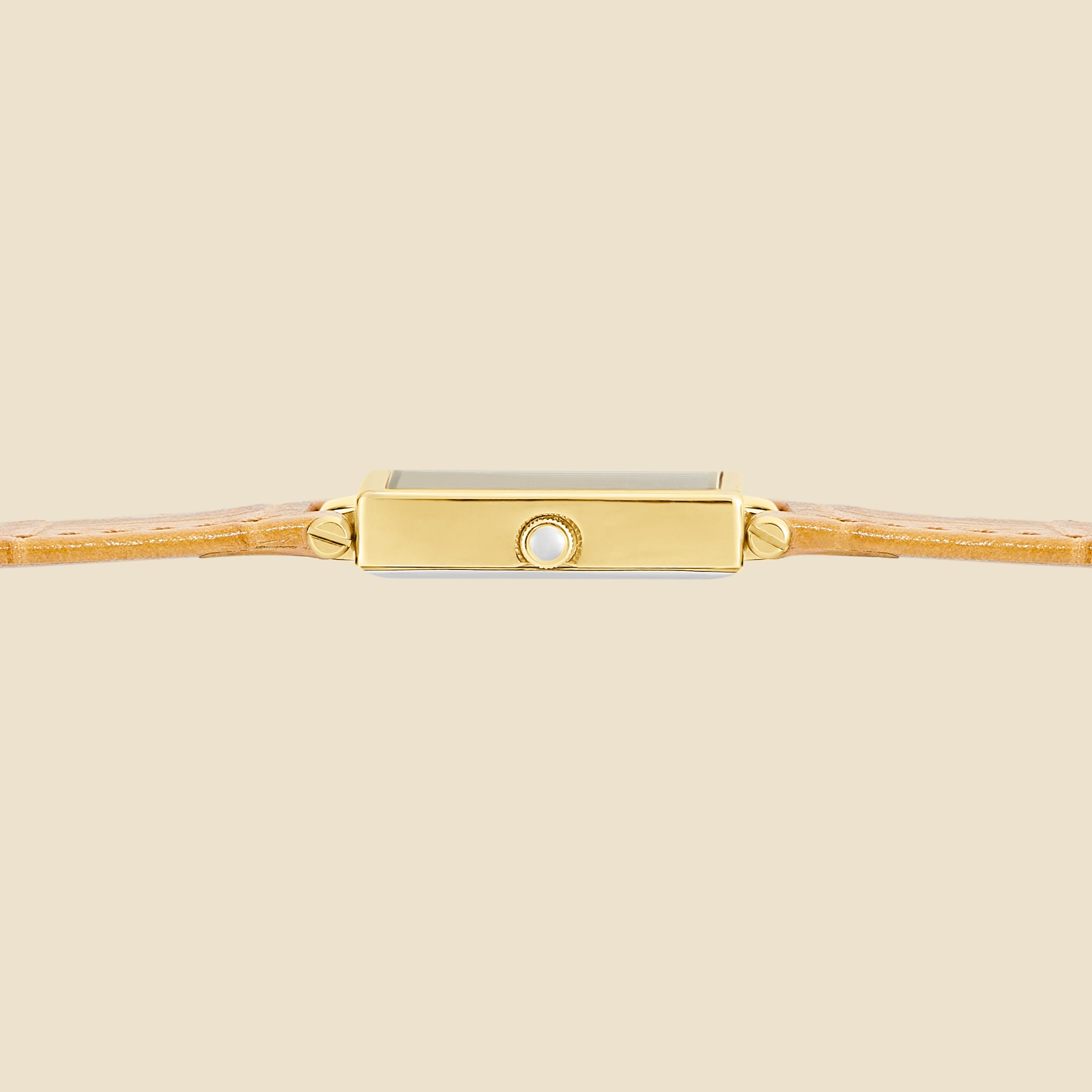 Montre Laure doré cuir marron