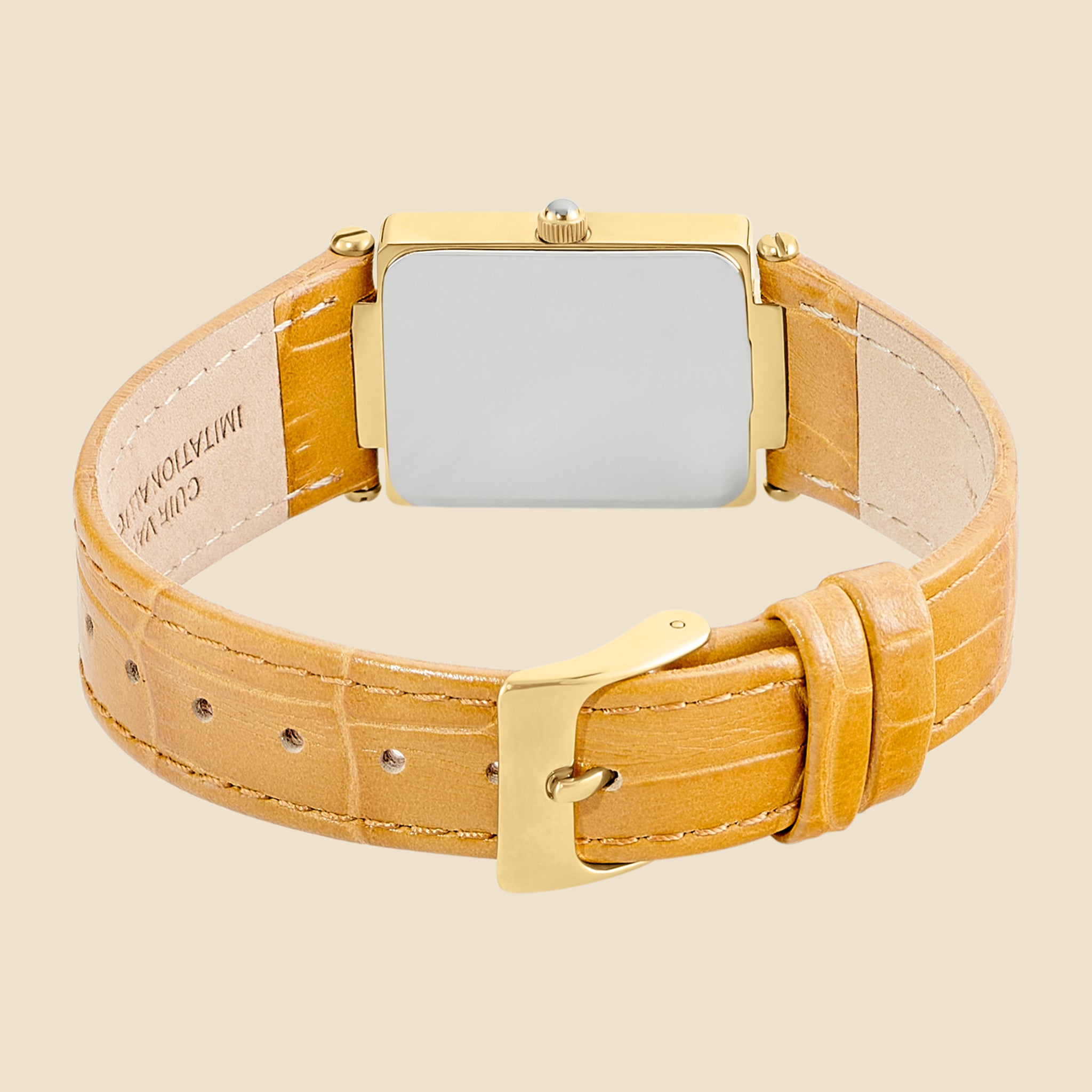 Montre Laure doré cuir marron