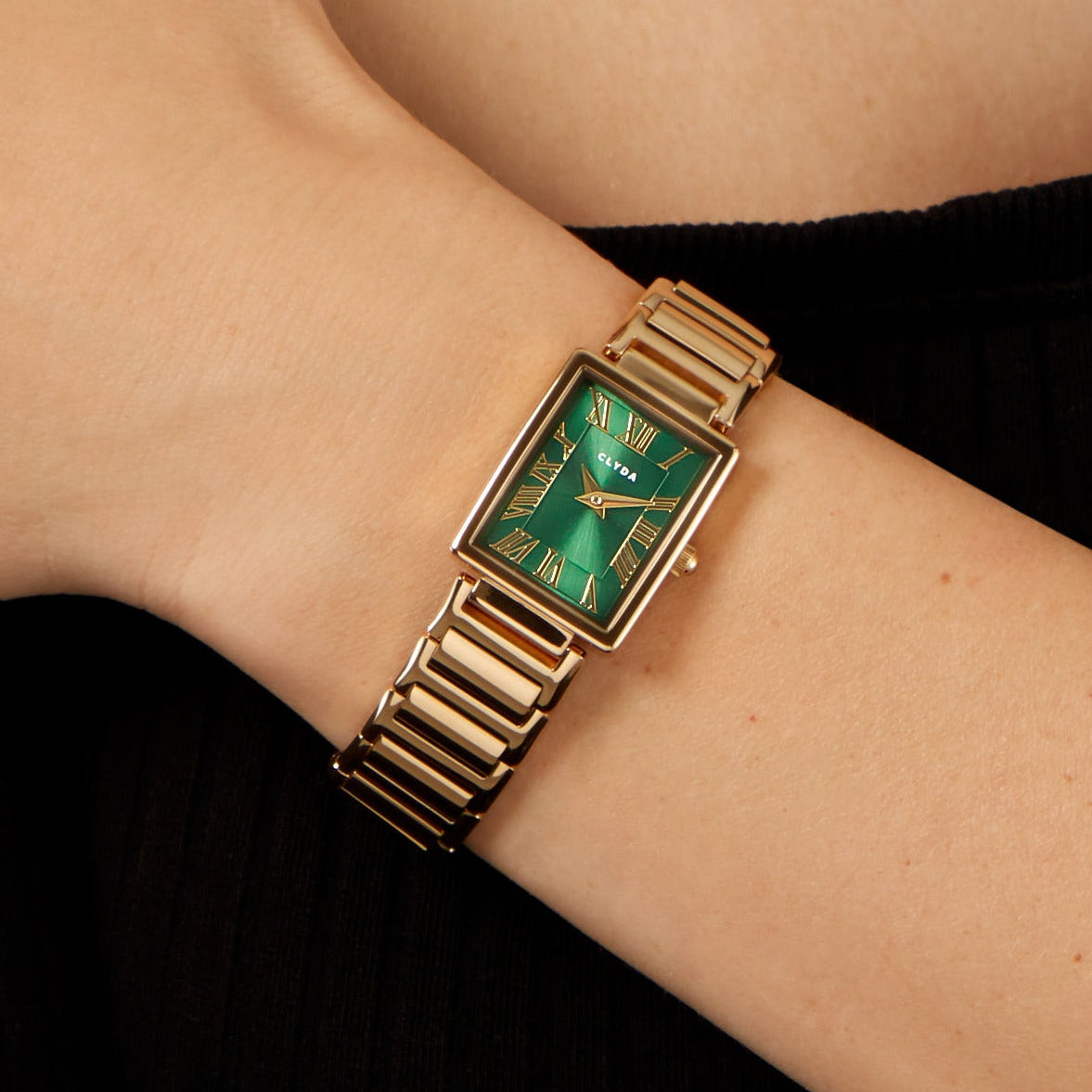 Laure gold green watch