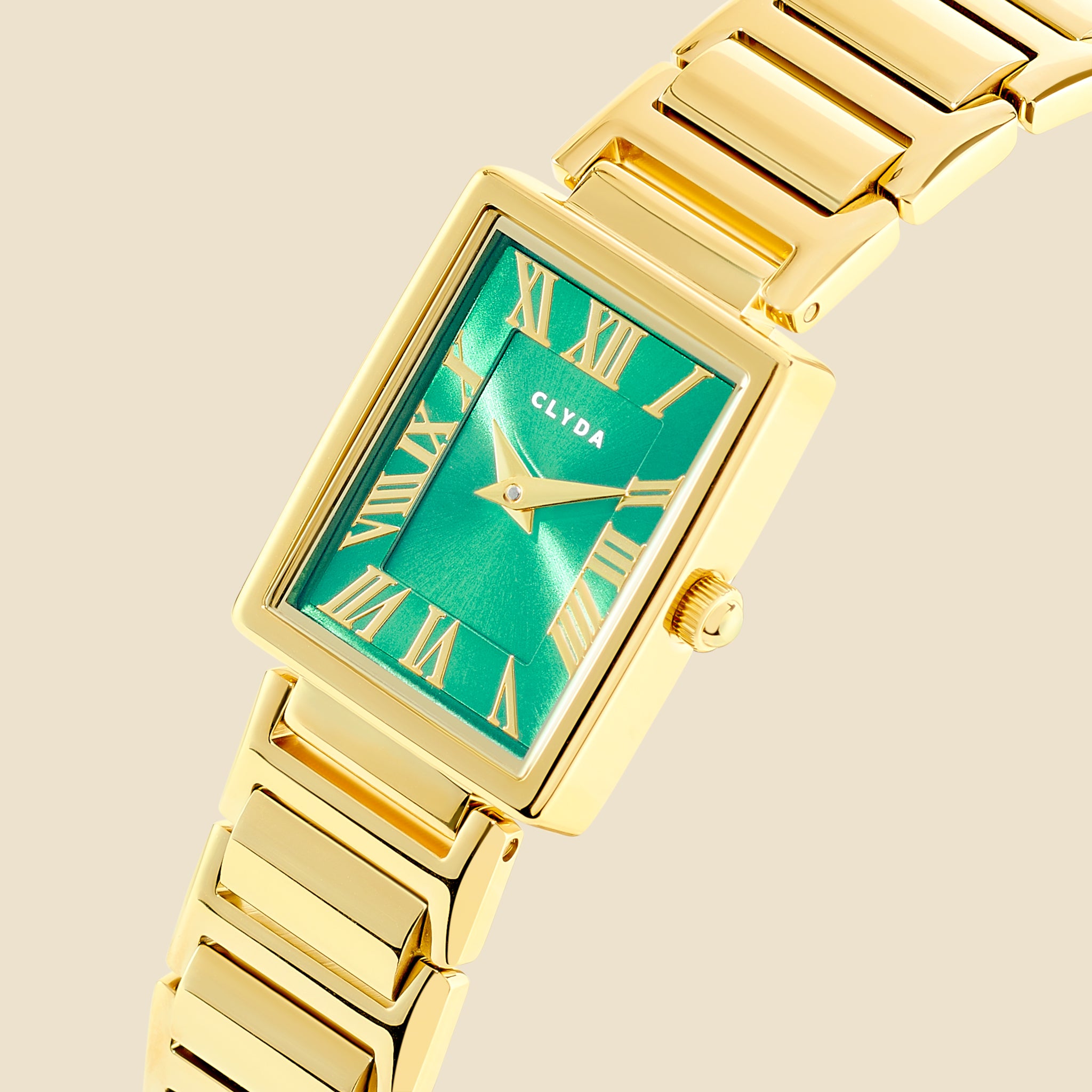 Montre Laure doré vert