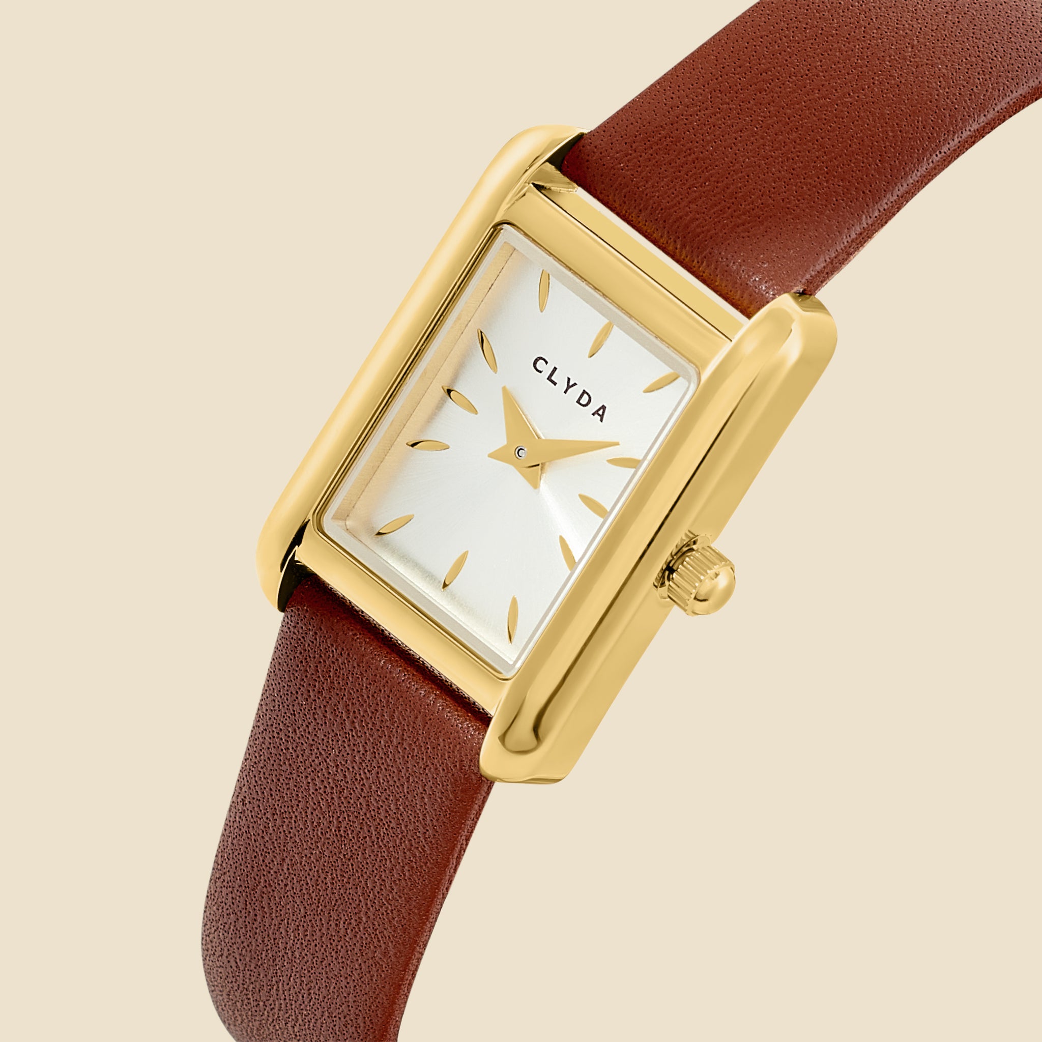 Montre Lalie doré cuir marron