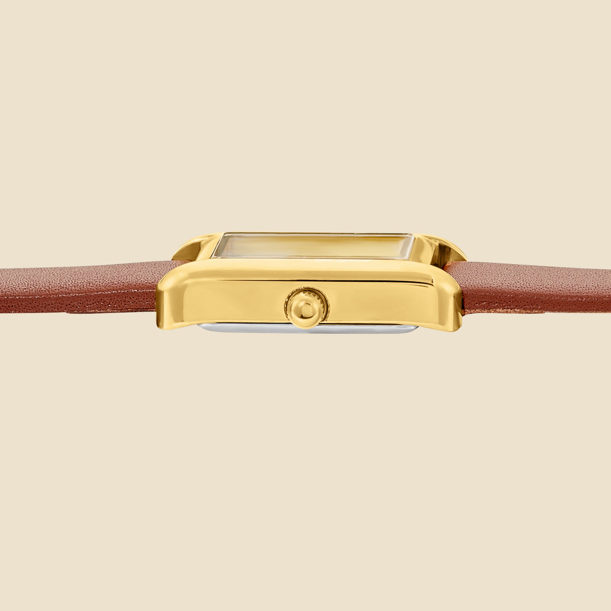 Montre Lalie doré cuir marron