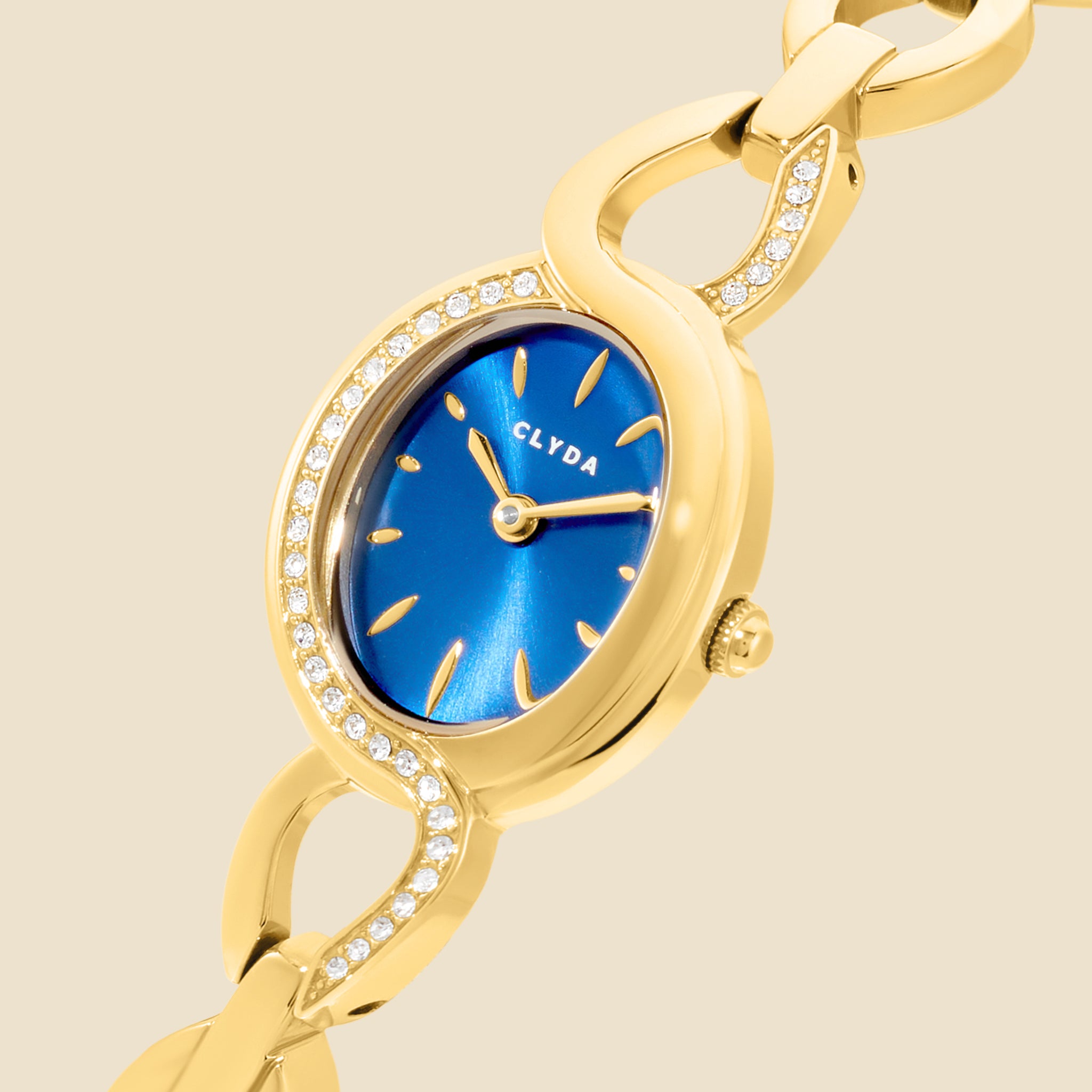 Montre dorée bleu – Sylvie