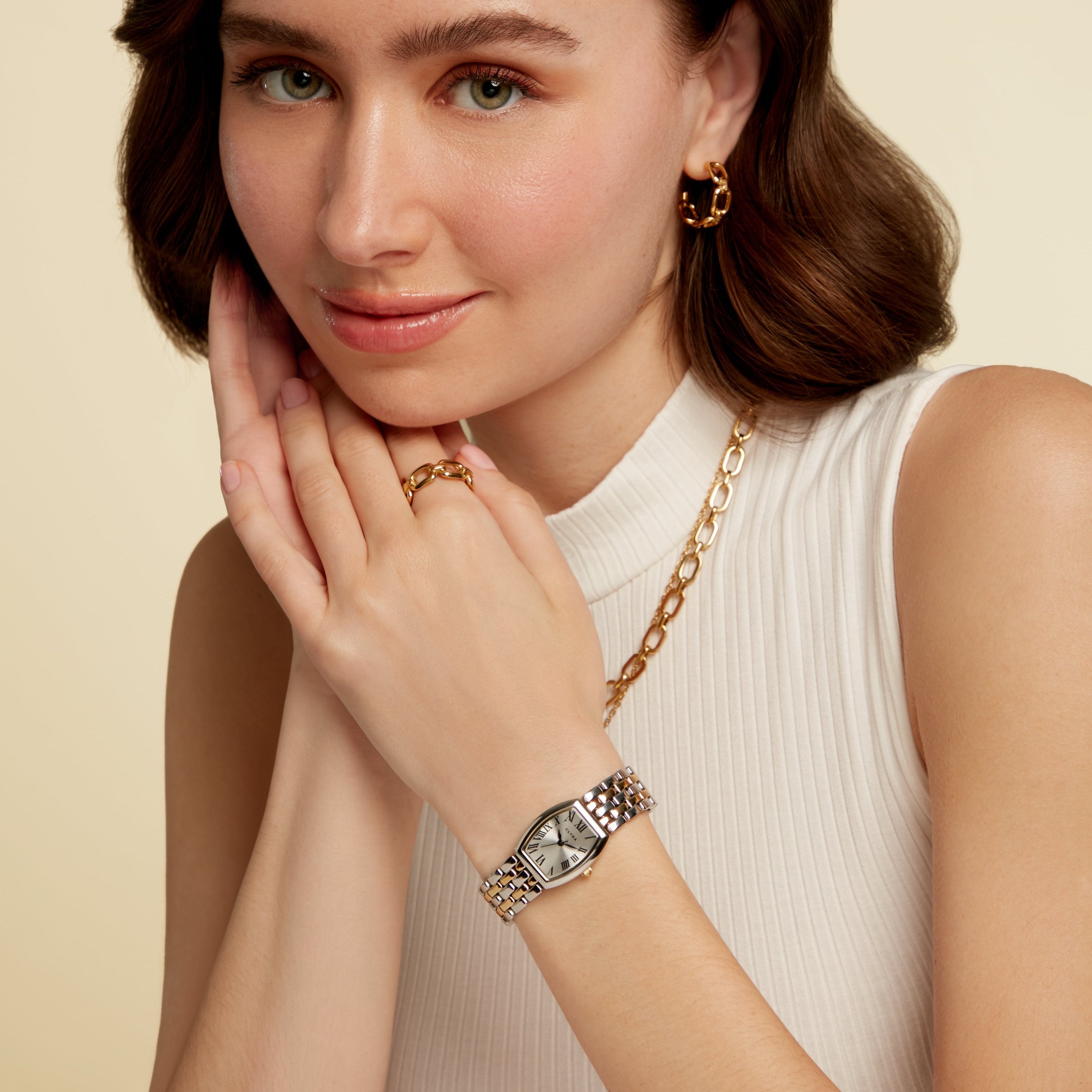 Two-tone silver watch – Claire