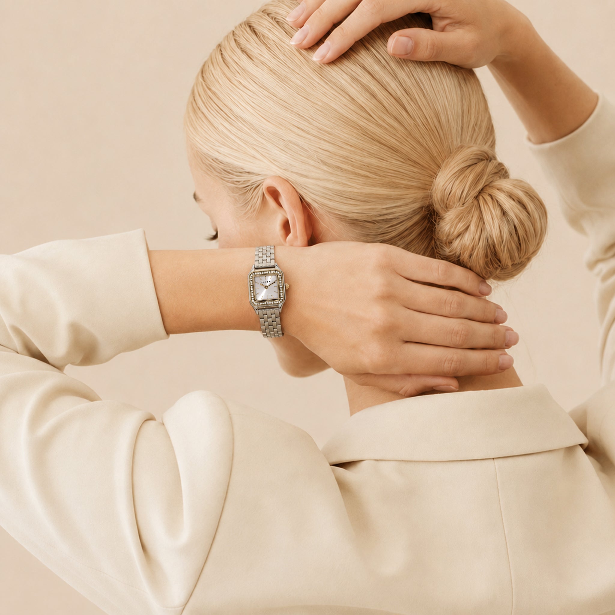 Montre bicolore cadran blanc S - Salomé