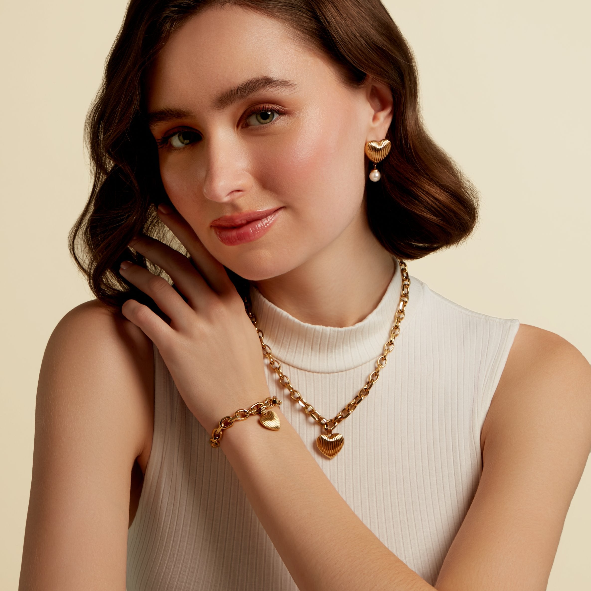 Gold Bracelet – Heart Memory