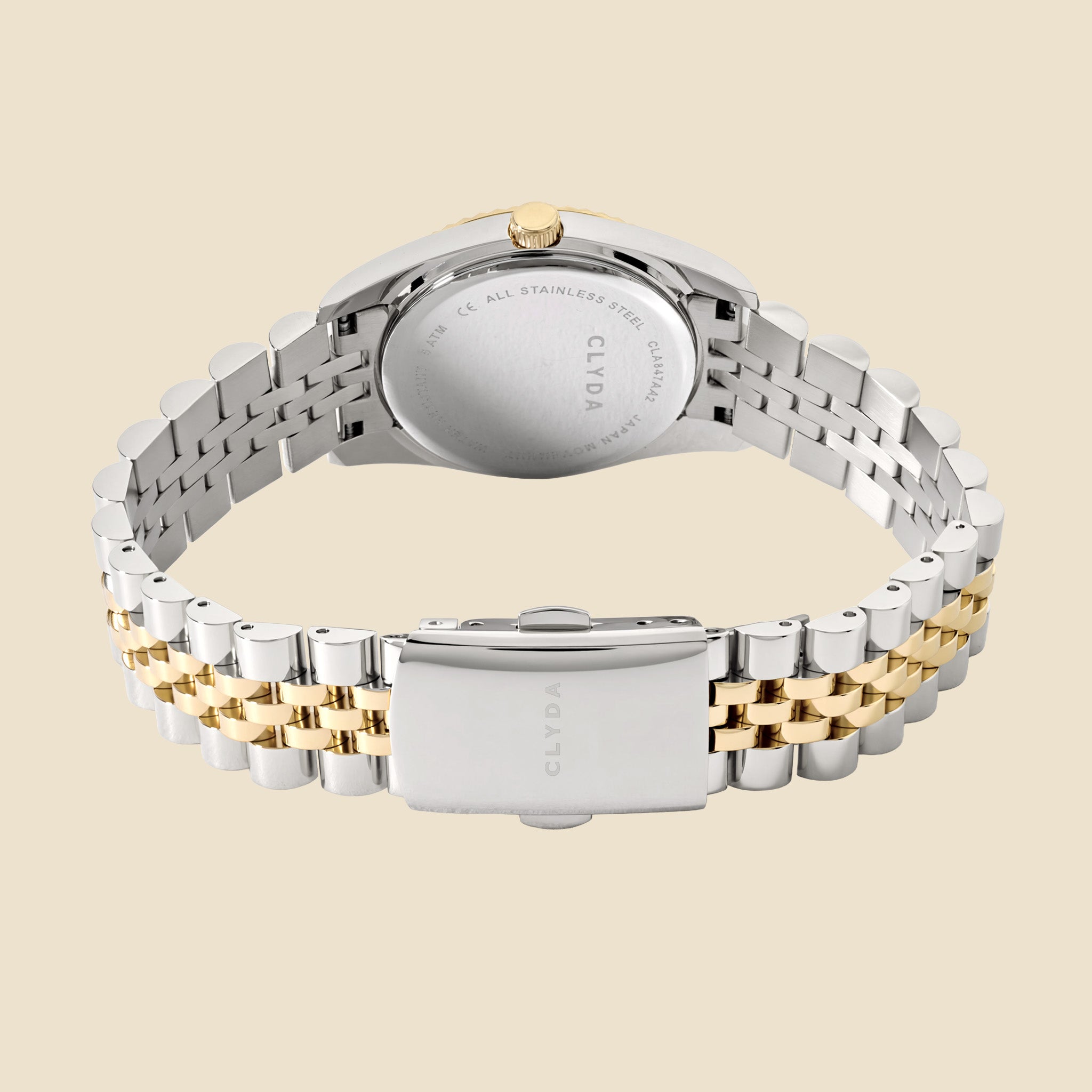Montre bicolore cadran blanc M - Lucie