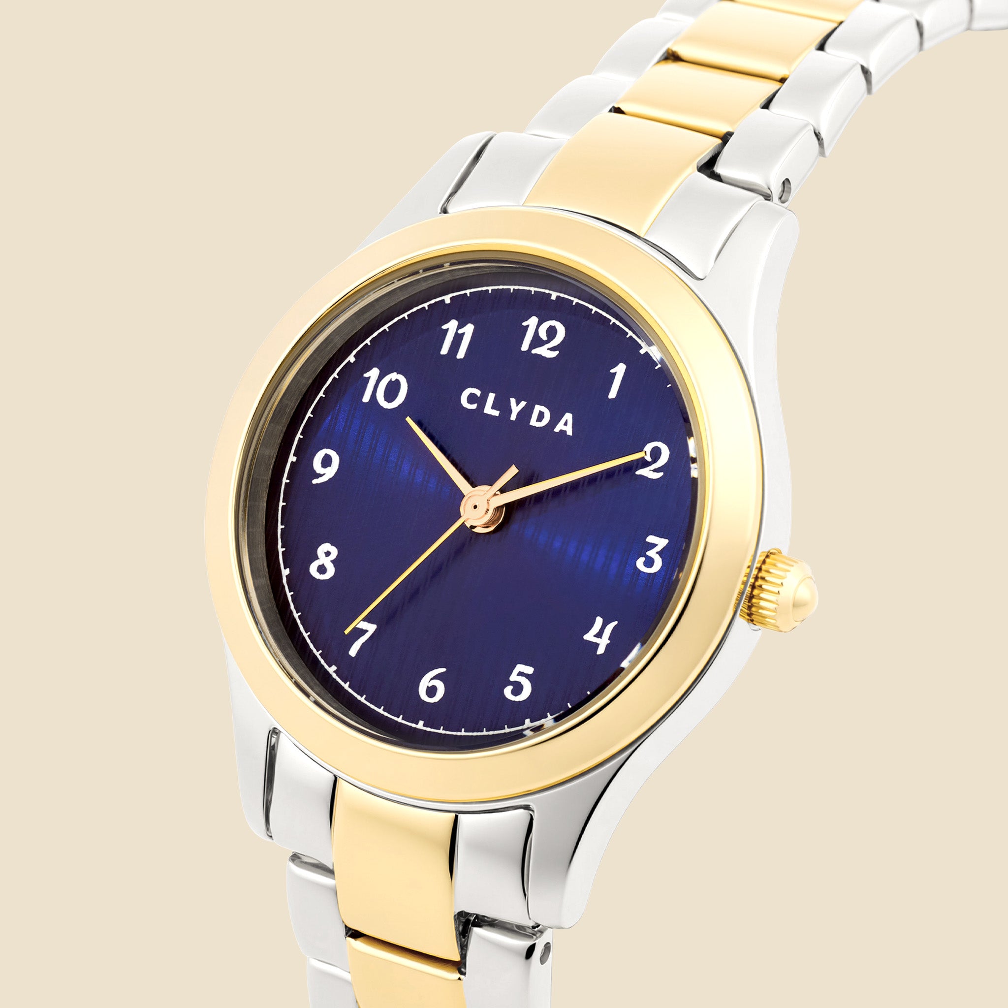 Montre dorée cadran bleu - Inès