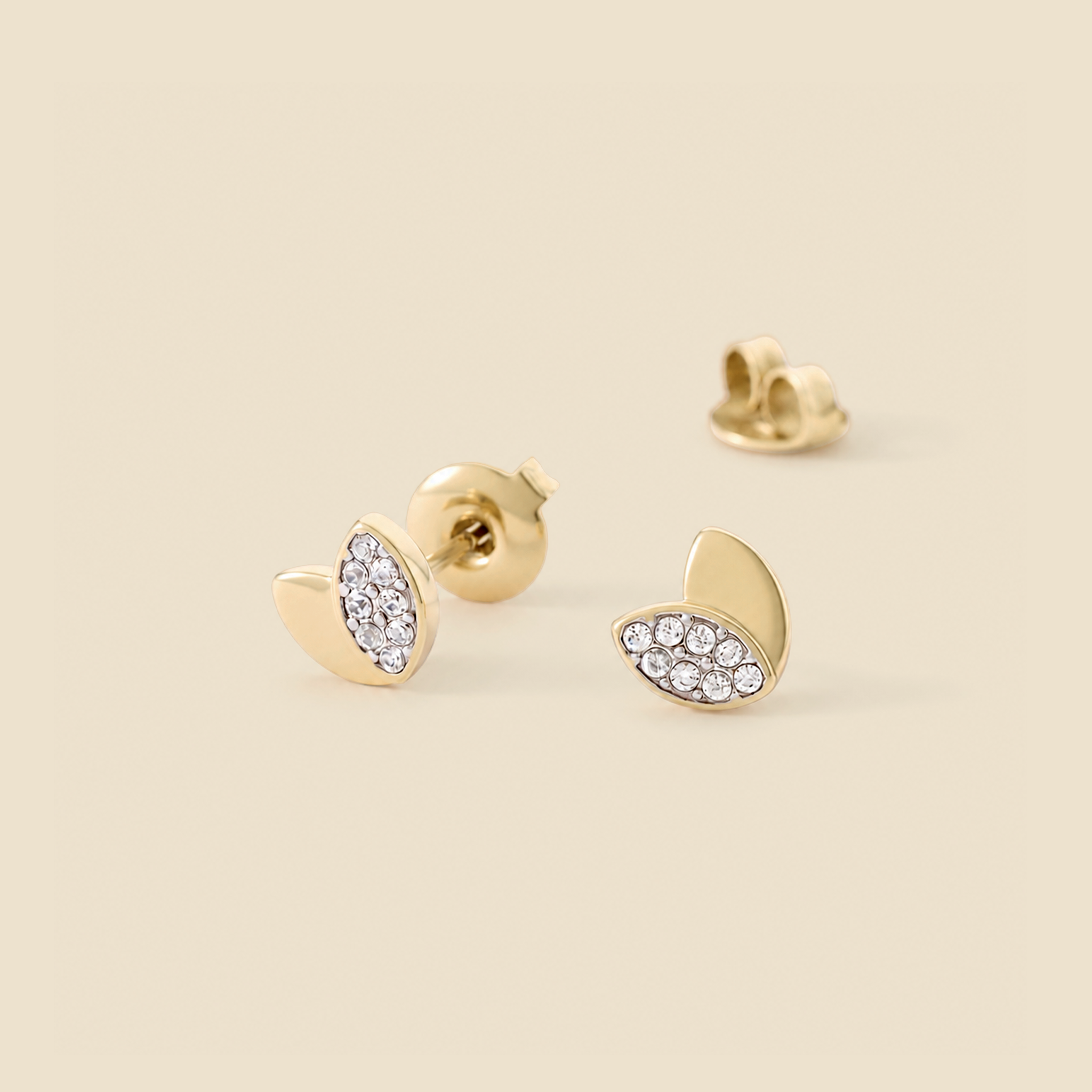 Boucles d'oreilles dorées - Pétale