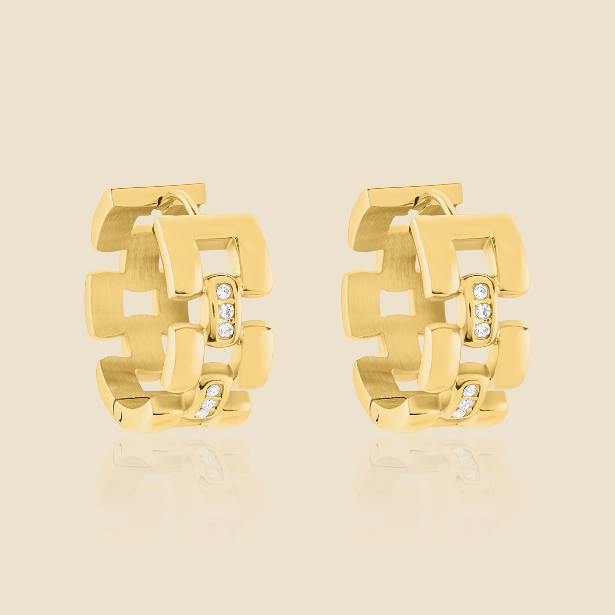 Boucles d’oreilles Charme doré rondes
