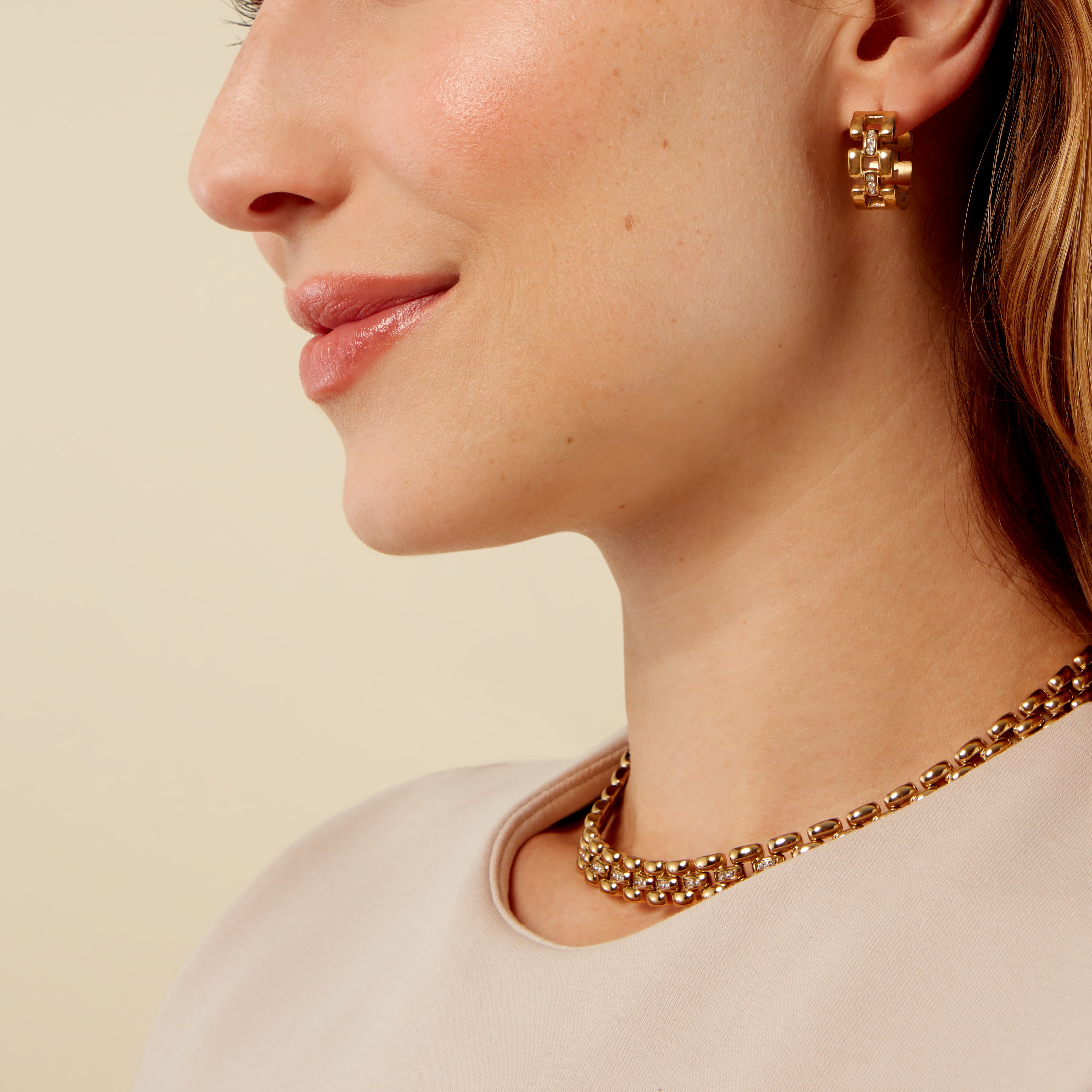 Boucles d’oreilles Charme doré rondes