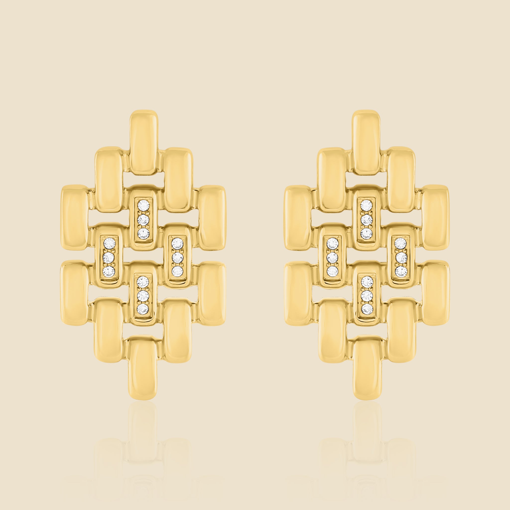 Boucles d’oreilles Charme doré plates