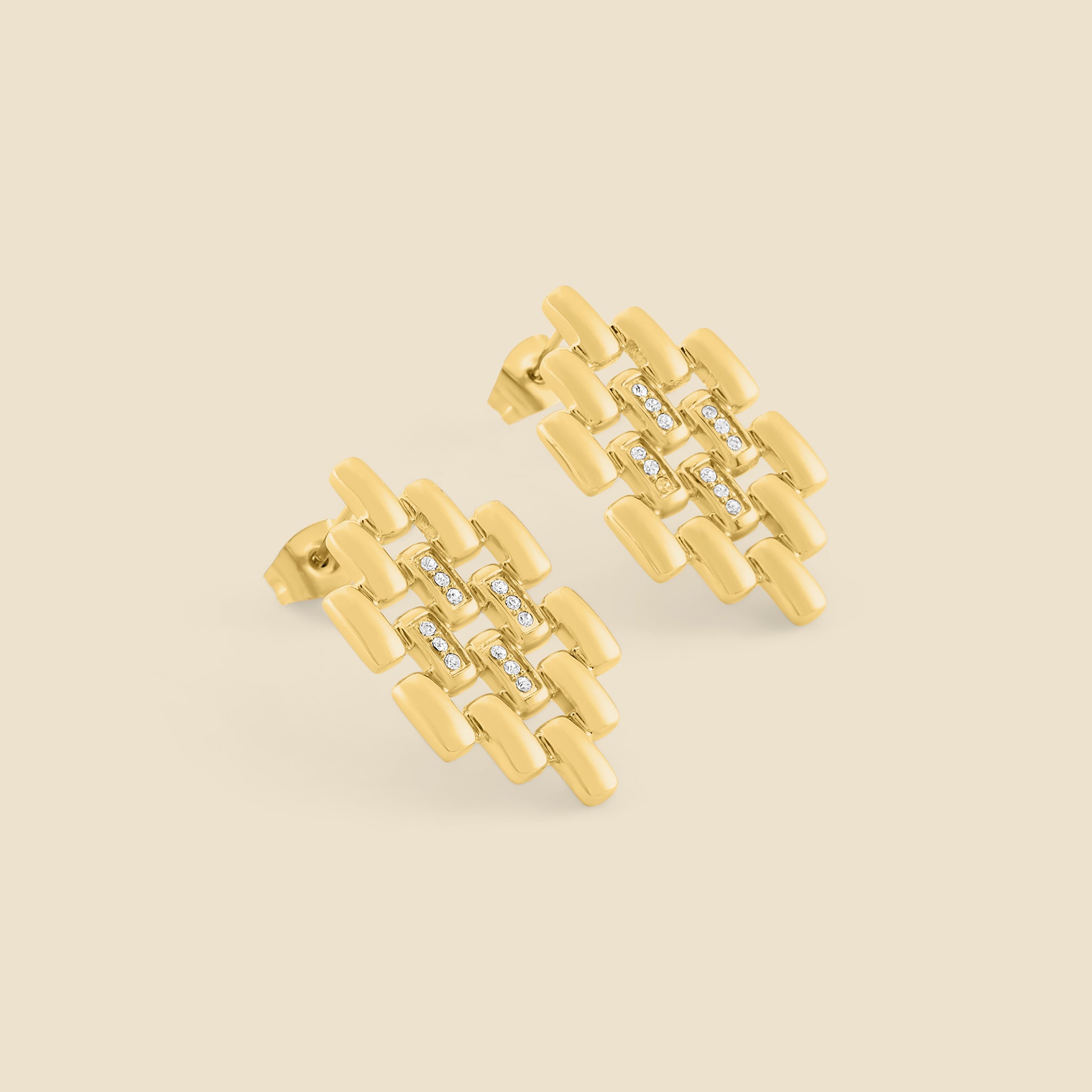 Boucles d’oreilles Charme doré plates