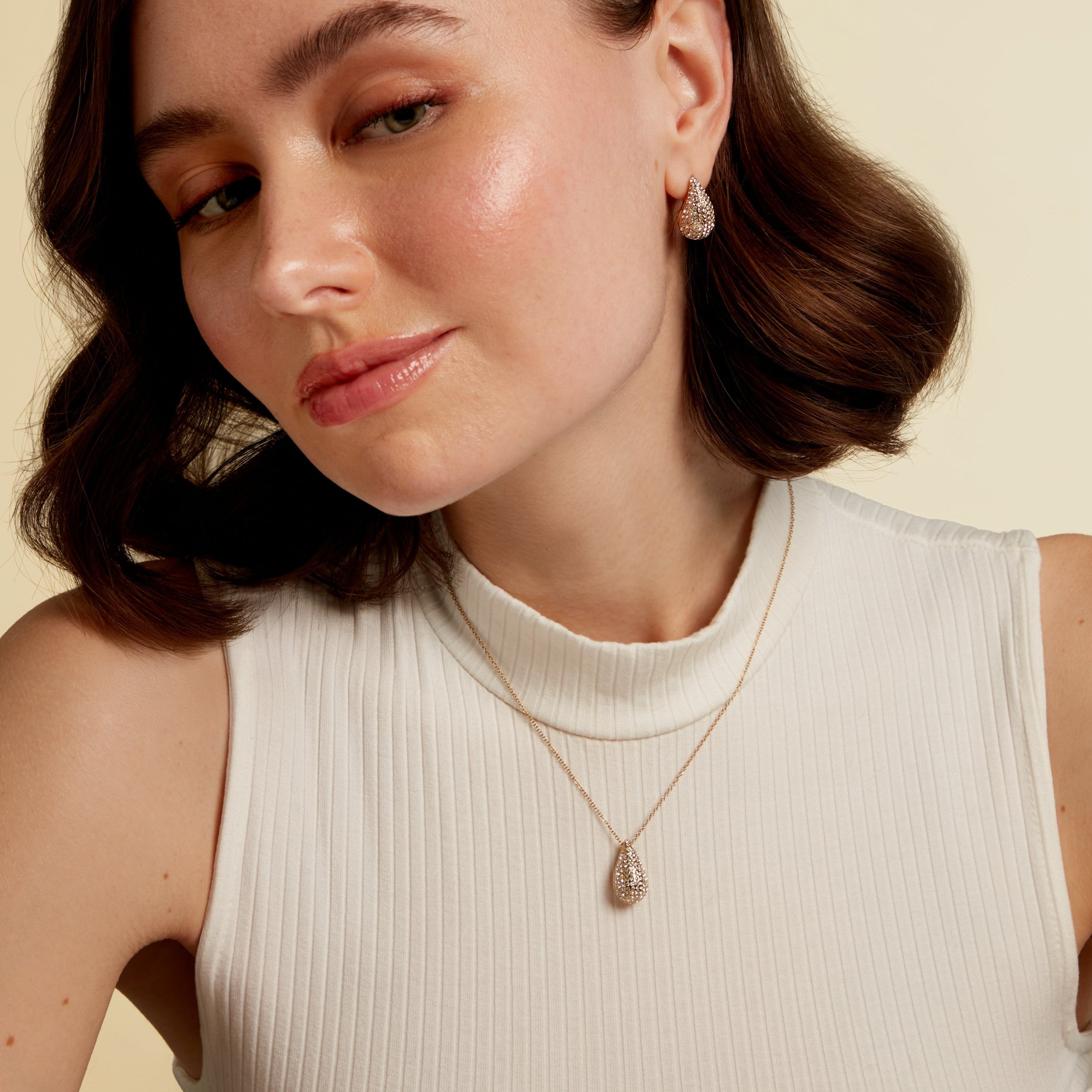 Gold-plated crystal necklace – Sparkle