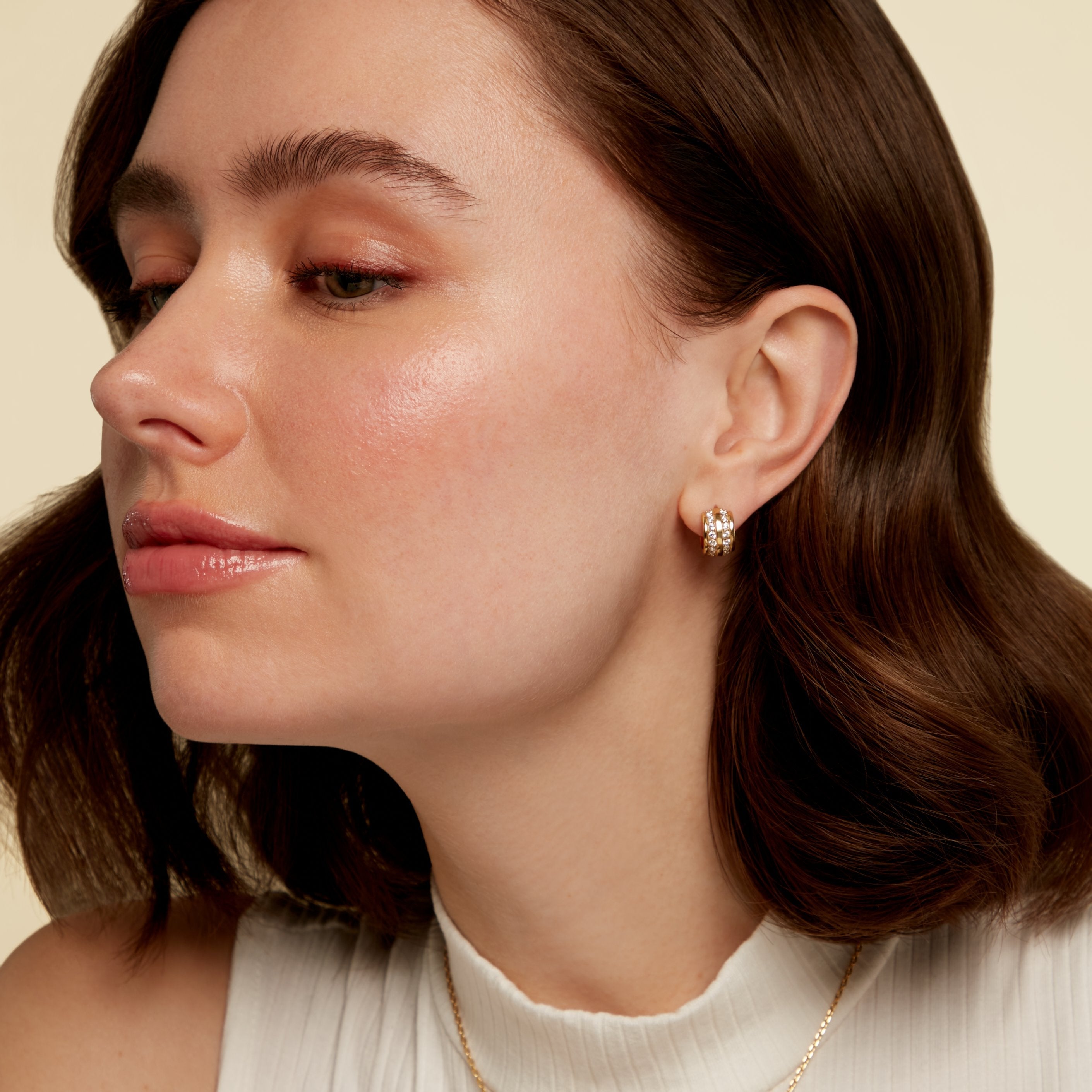 Gold crystal earrings – Memory 