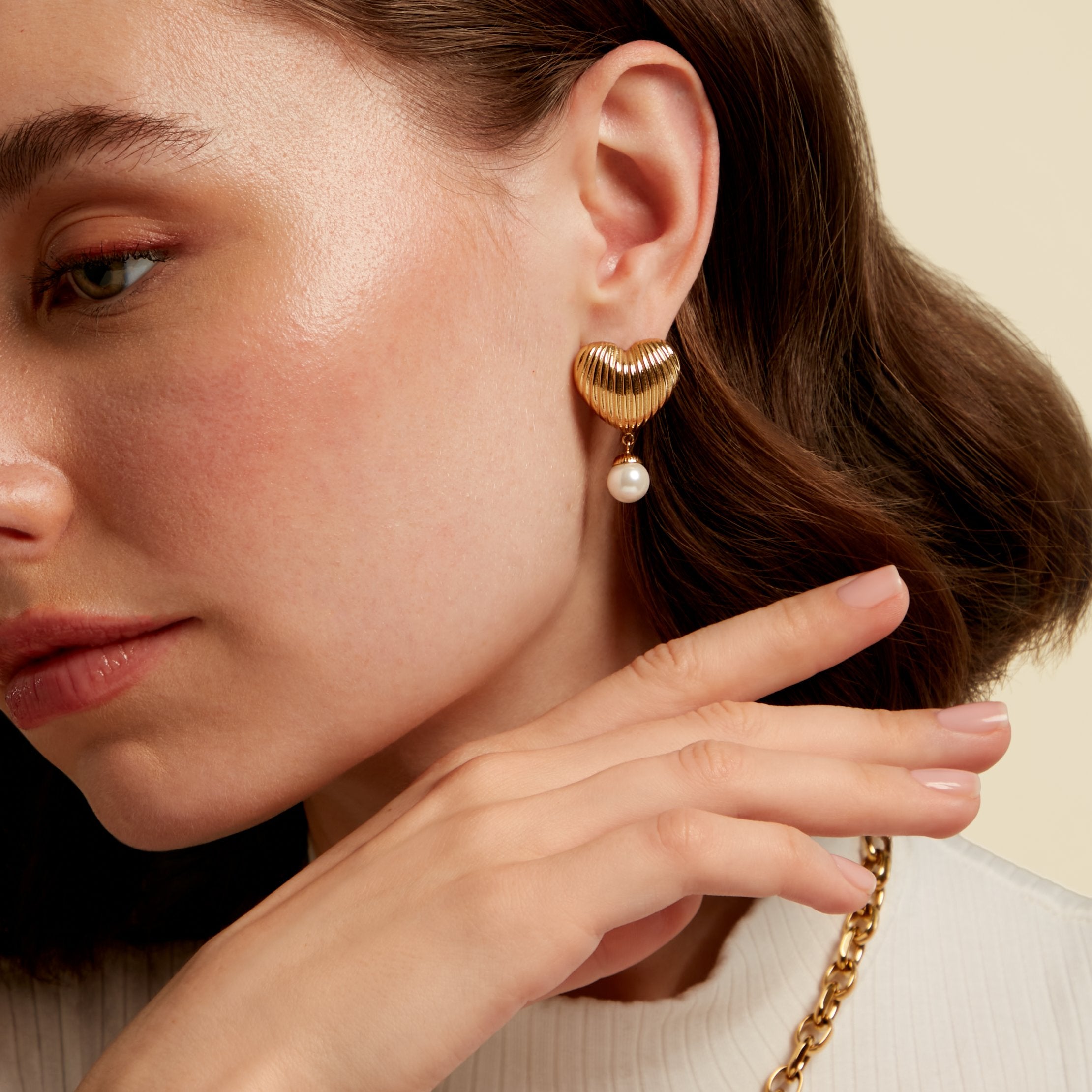 Gold earrings – Pearl memory 