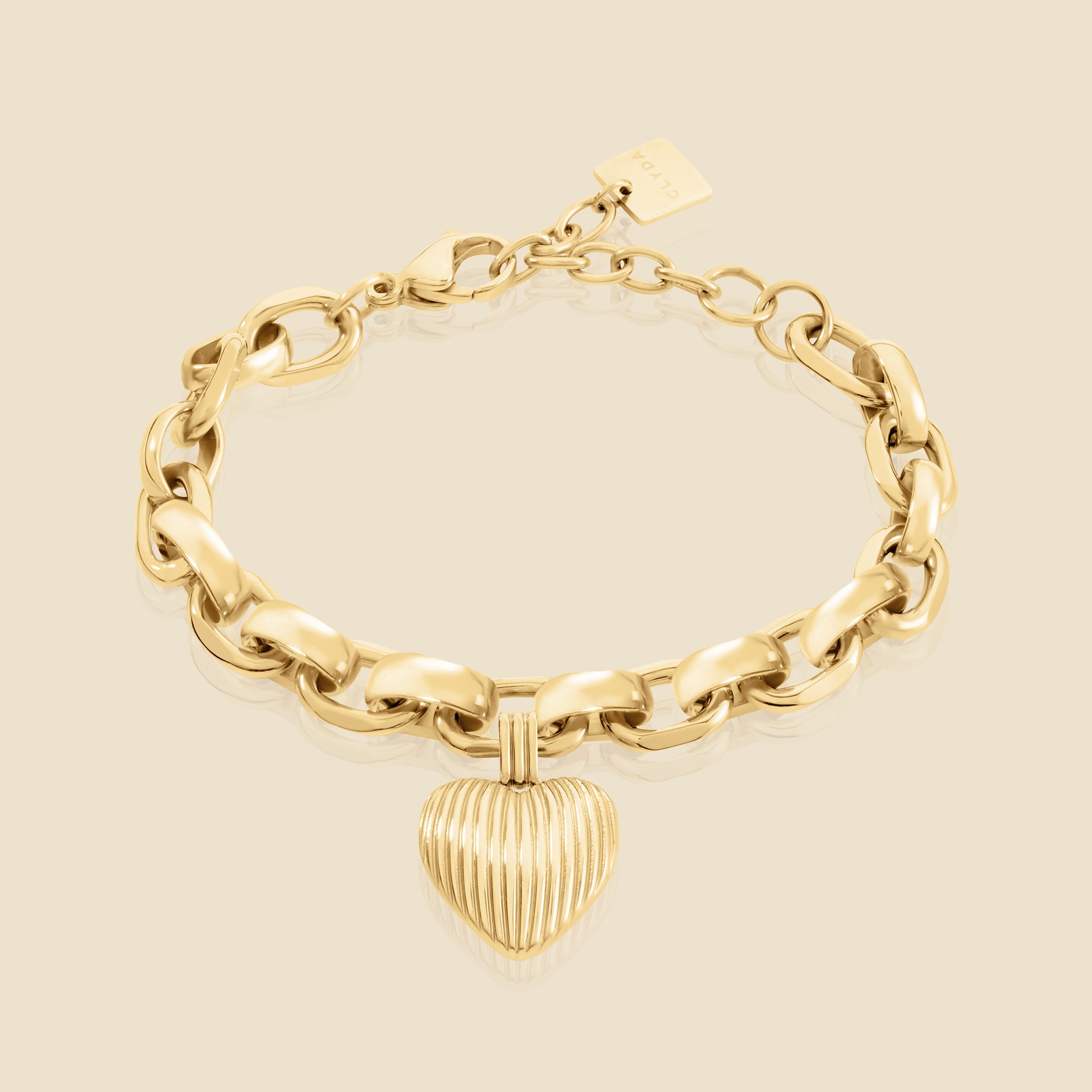 Gold Bracelet – Heart Memory