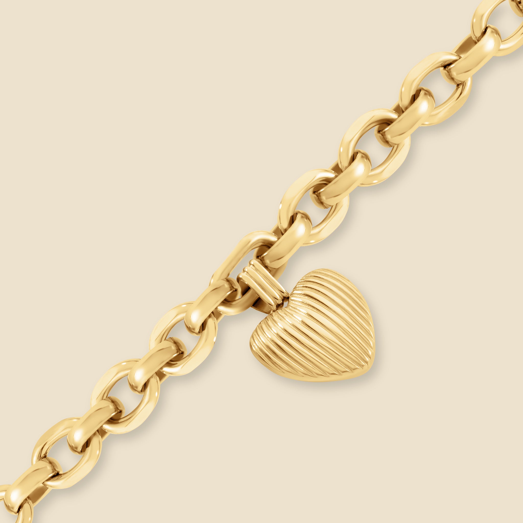 Gold Bracelet – Heart Memory