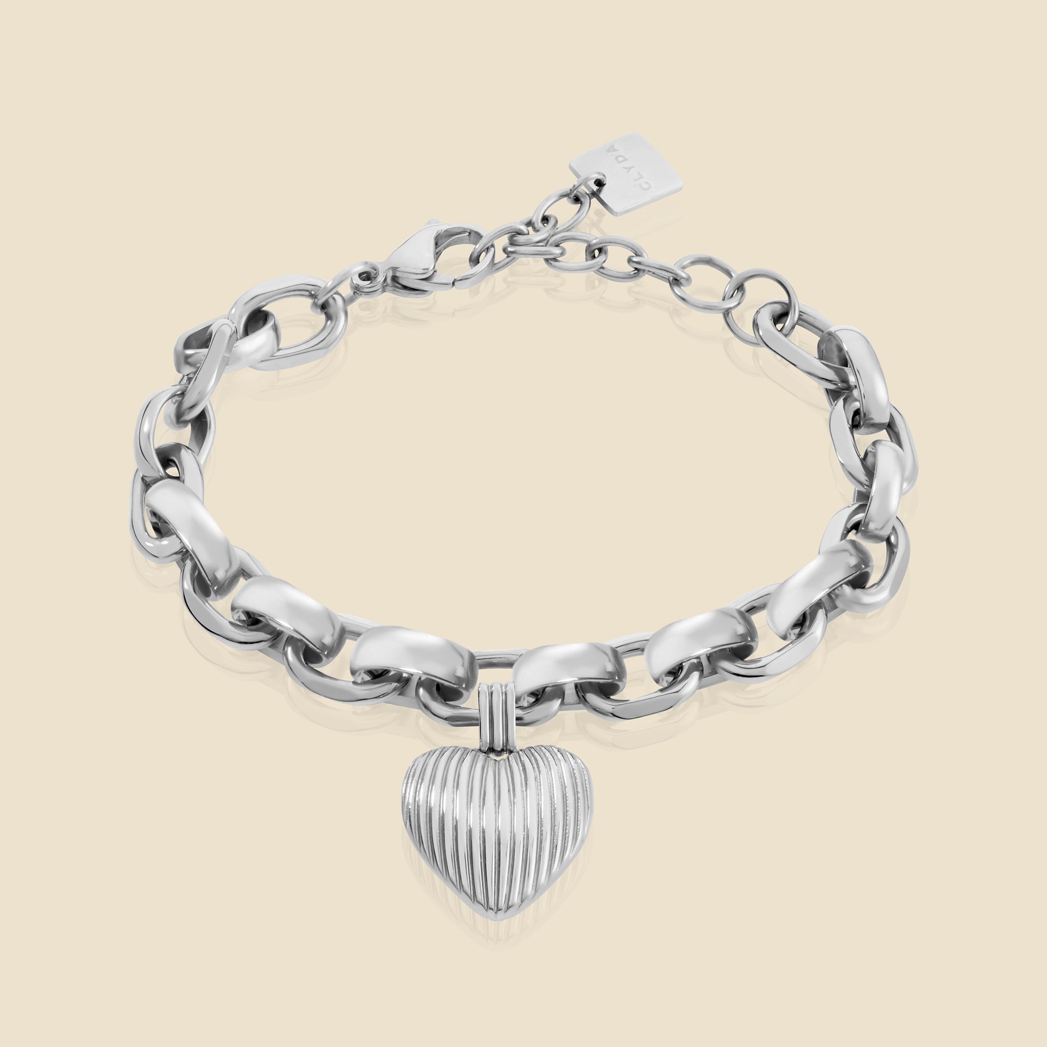 Silver Bracelet – Heart Memory