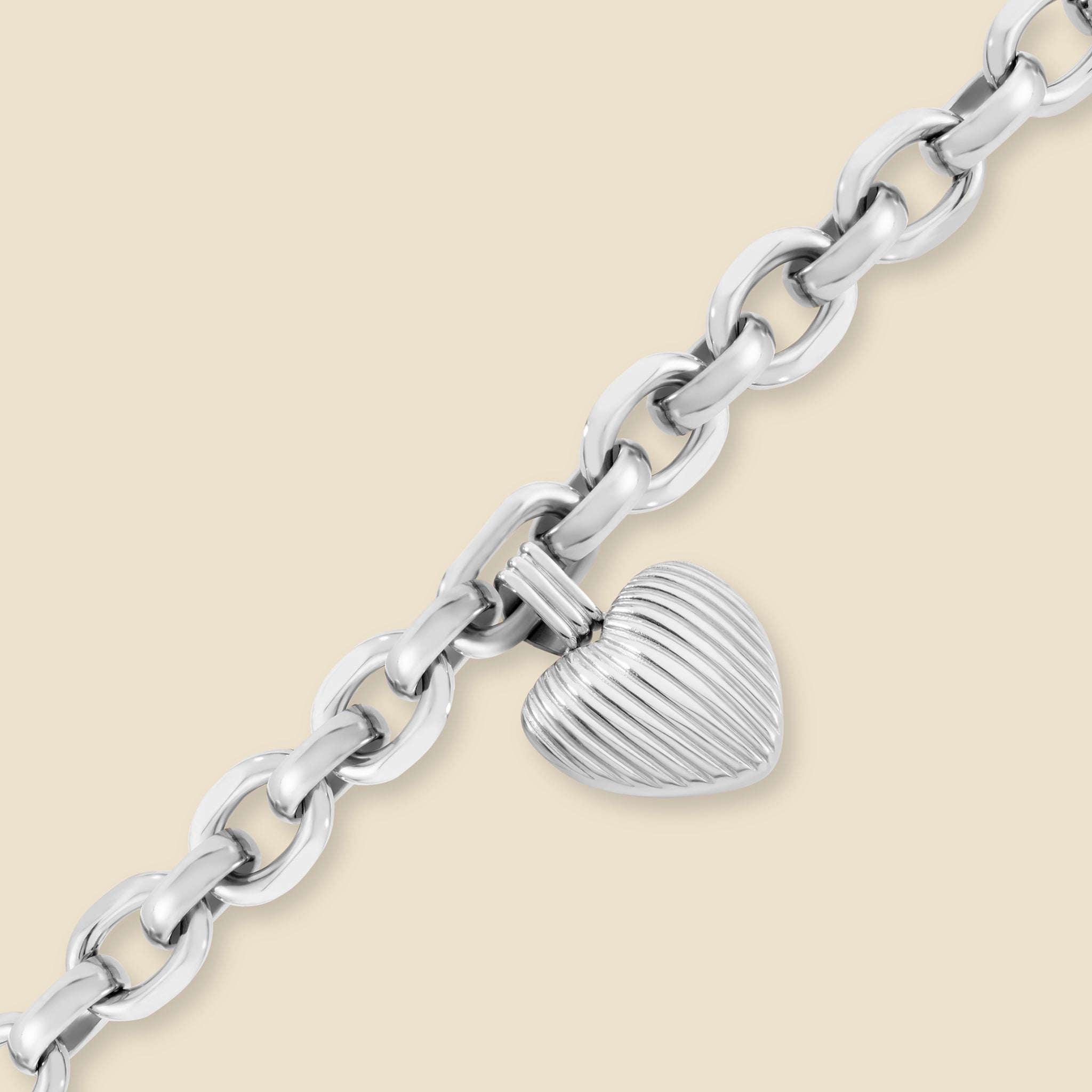 Silver Bracelet – Heart Memory