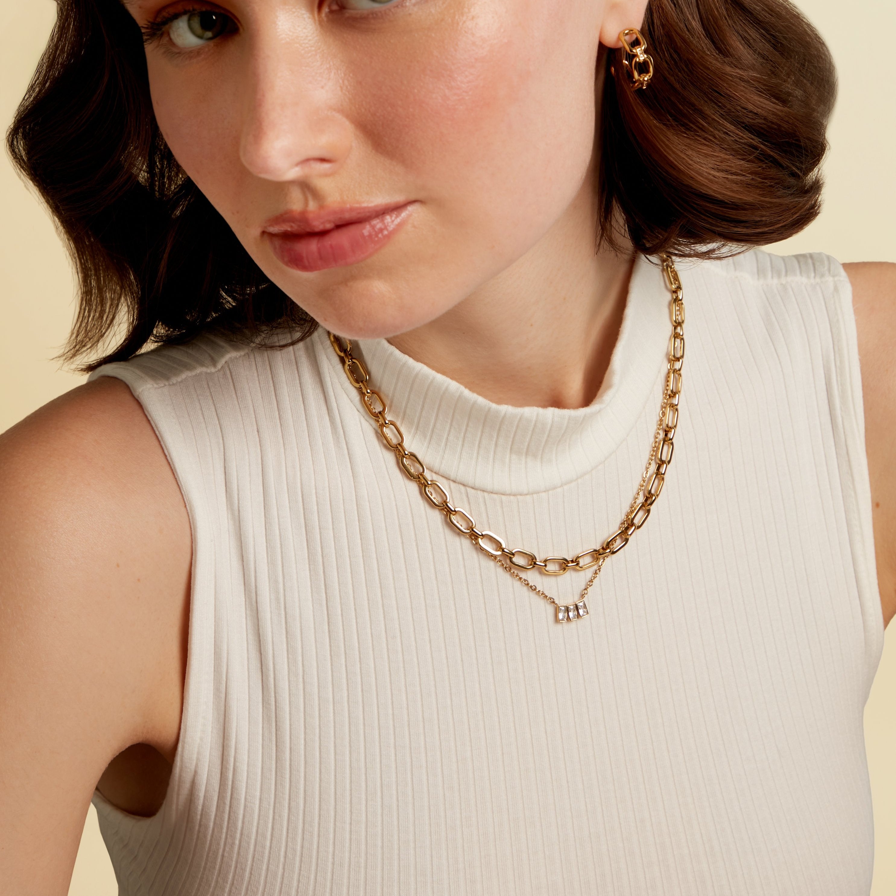 Collier Mémoire doré double