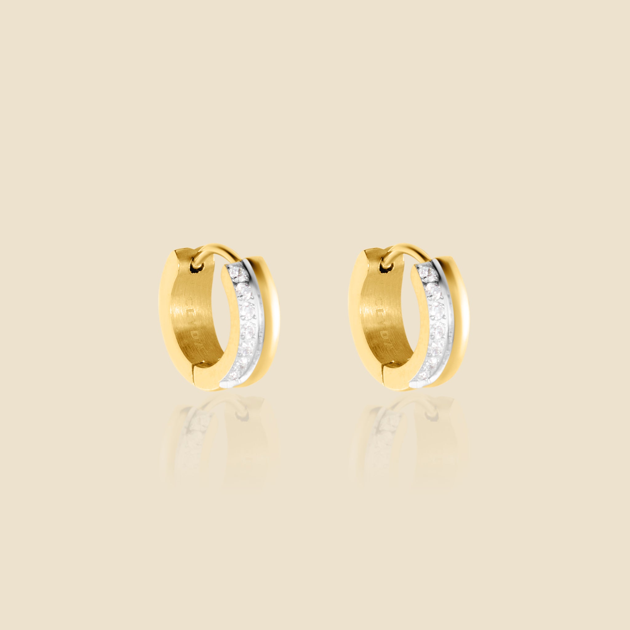 Gold hoop earrings – Sparkle 