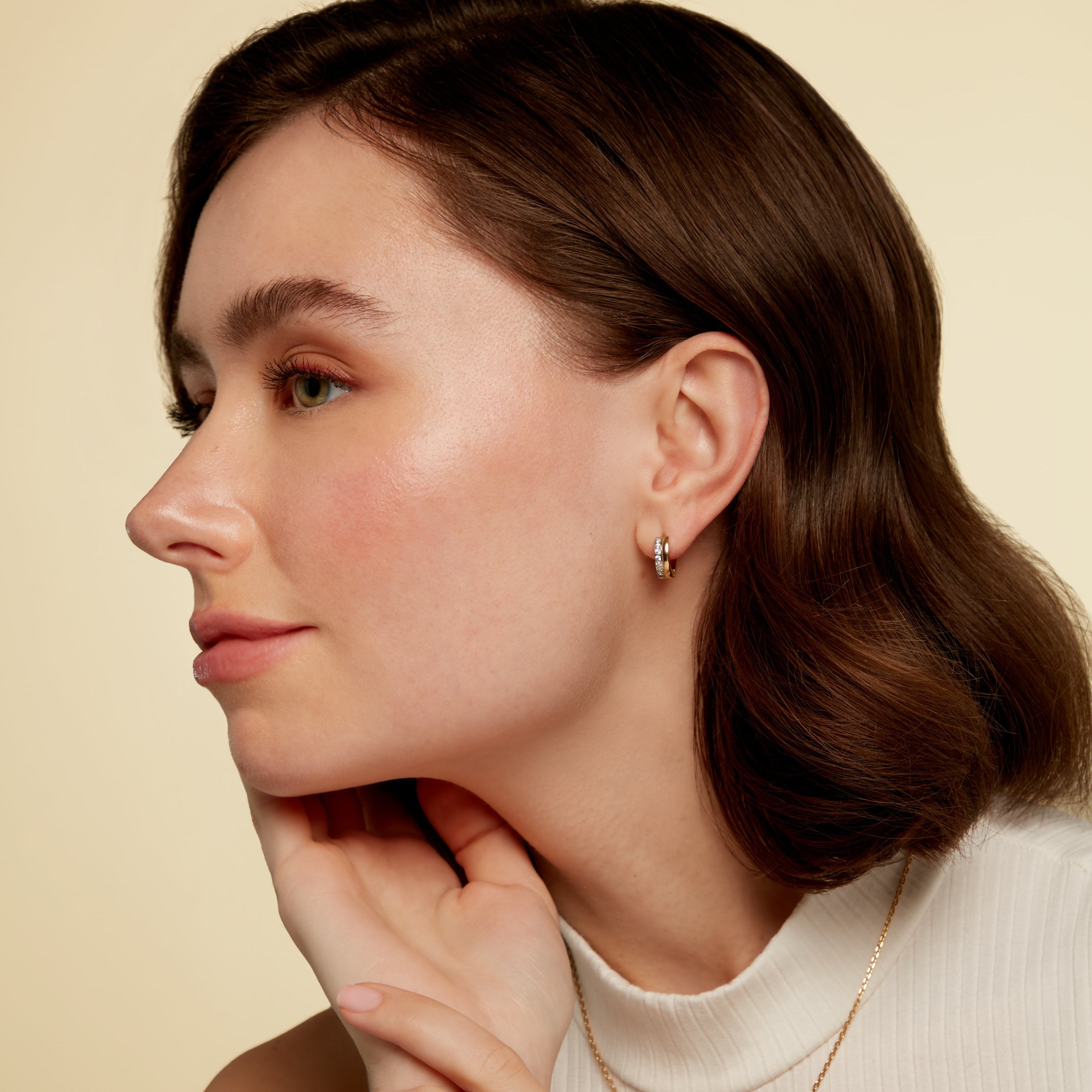 Gold hoop earrings – Sparkle 