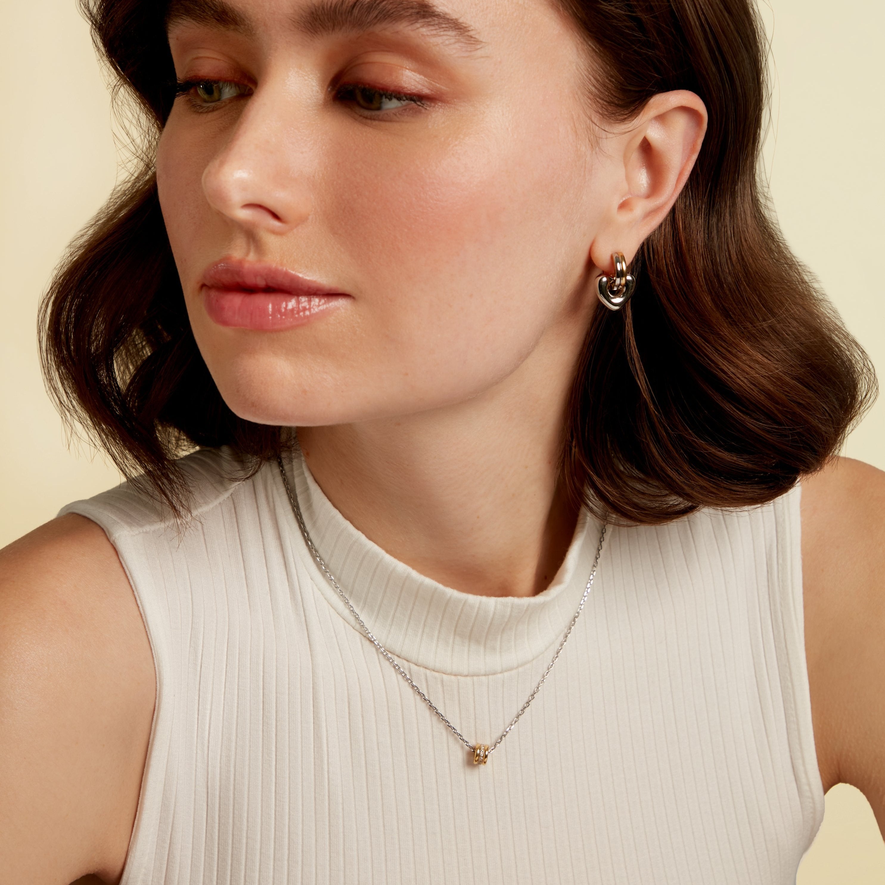 Silver-plated necklace – Duo