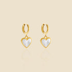 Gold hoop earrings – Heart