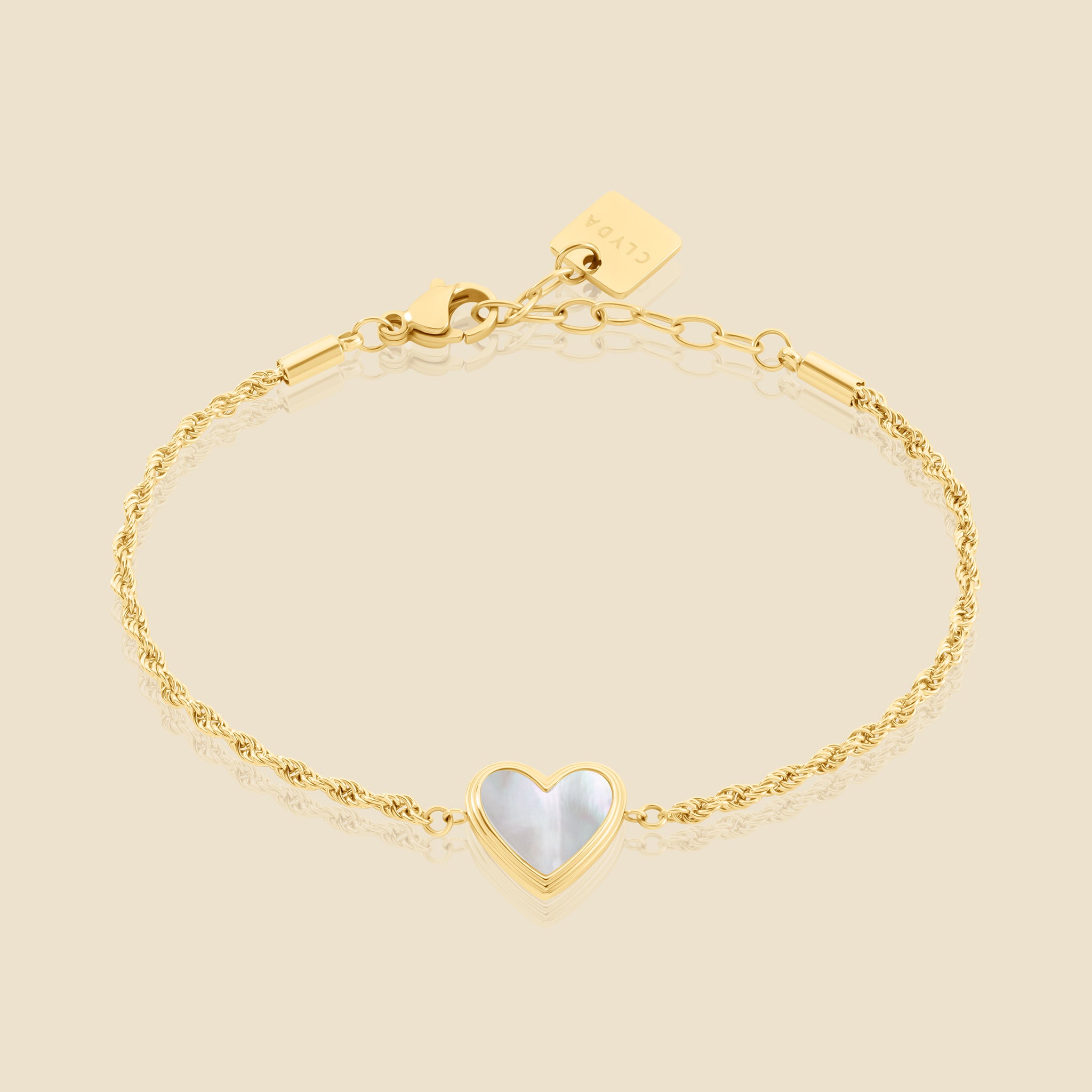 Gold Mother-of-pearl Bracelet – Heart