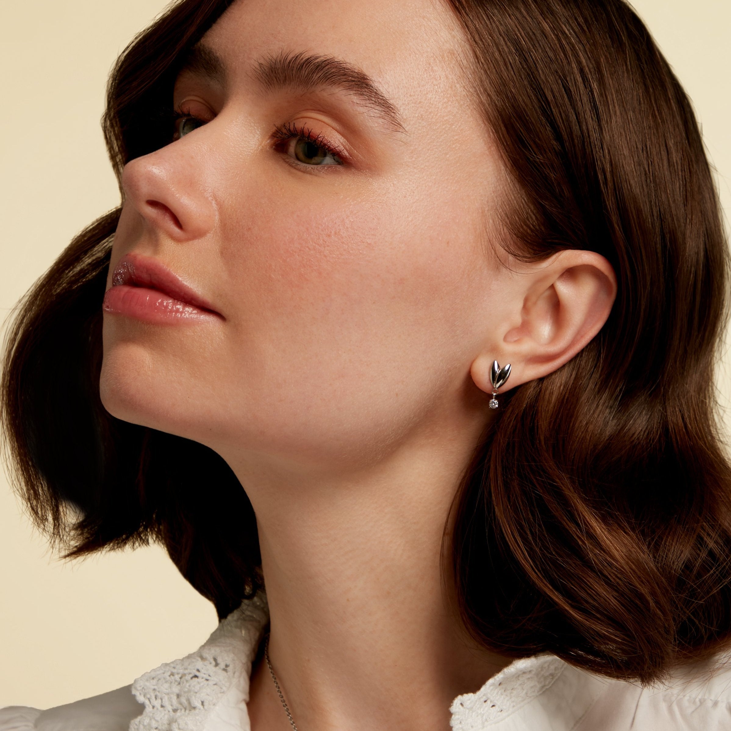 Silver earrings - Petal