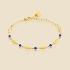 Gold-plated blue bracelet – Petal