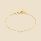 Gold-plated bracelet with white stone – Petal