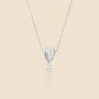 Silver-plated necklace – Petal