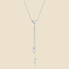 Silver-plated crystal necklace – Petal