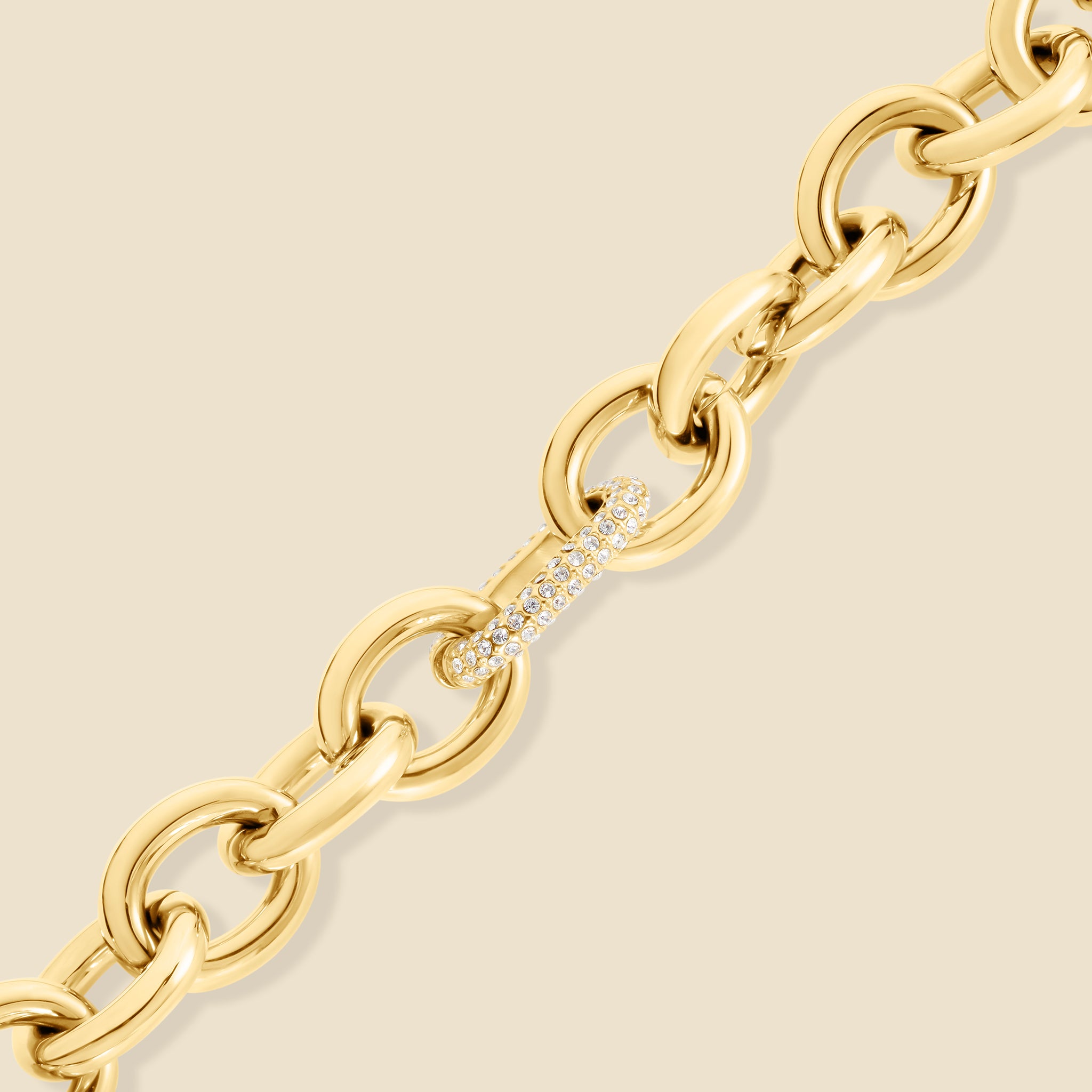 Gold chain bracelet – Charm 