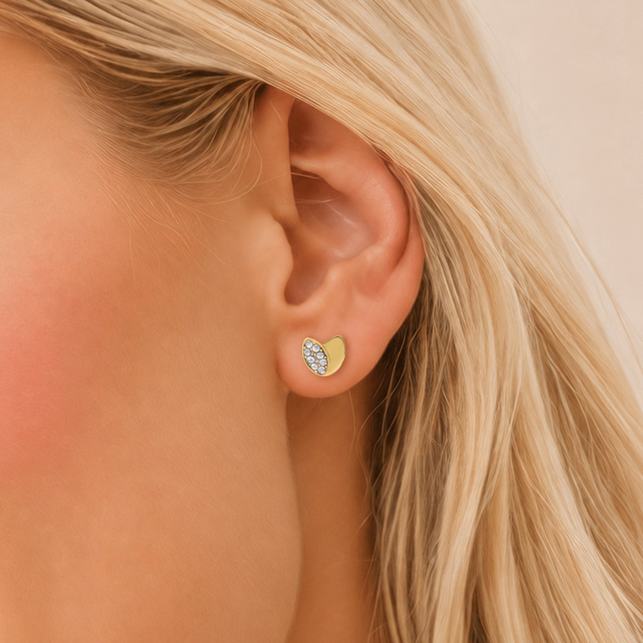 Boucles d'oreilles dorées - Pétale