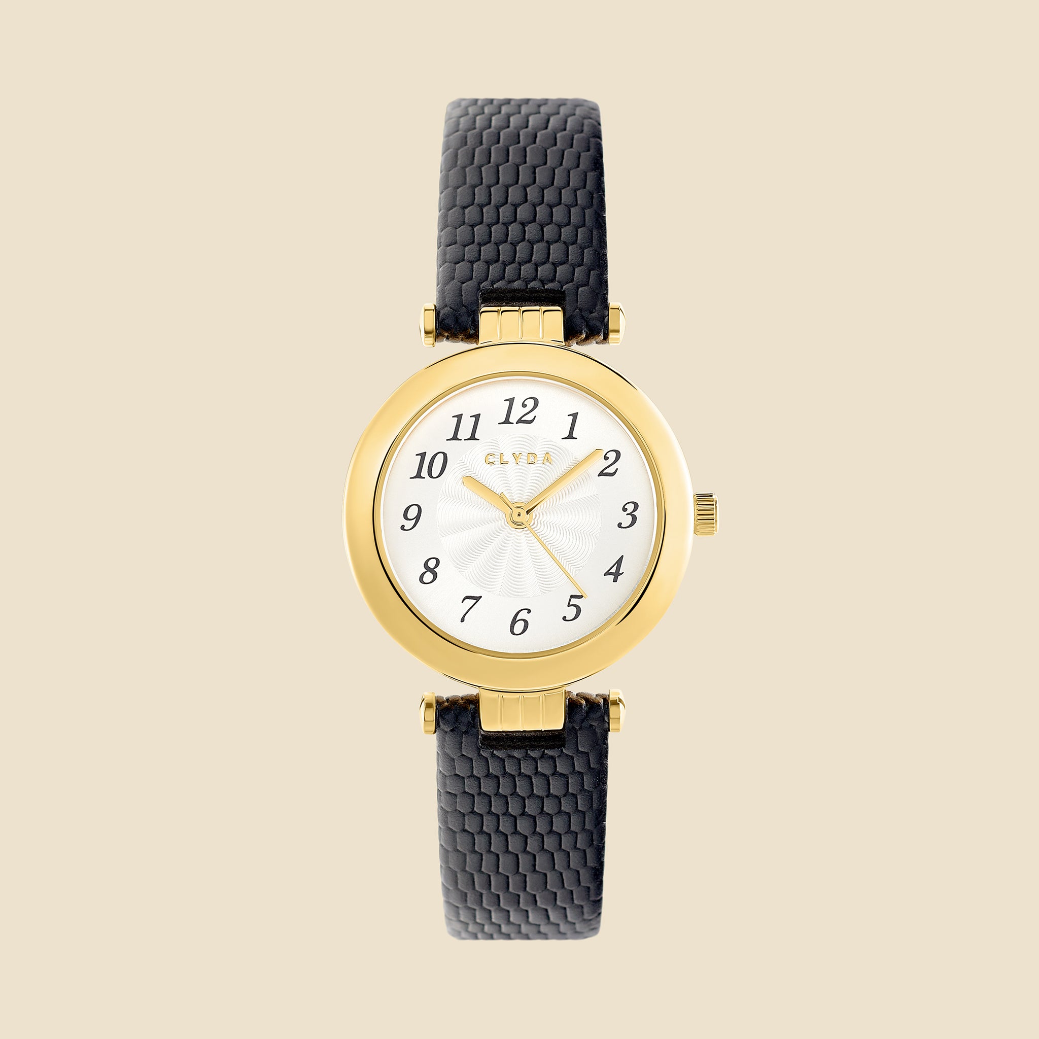 Montre Triomphe doré cuir noir