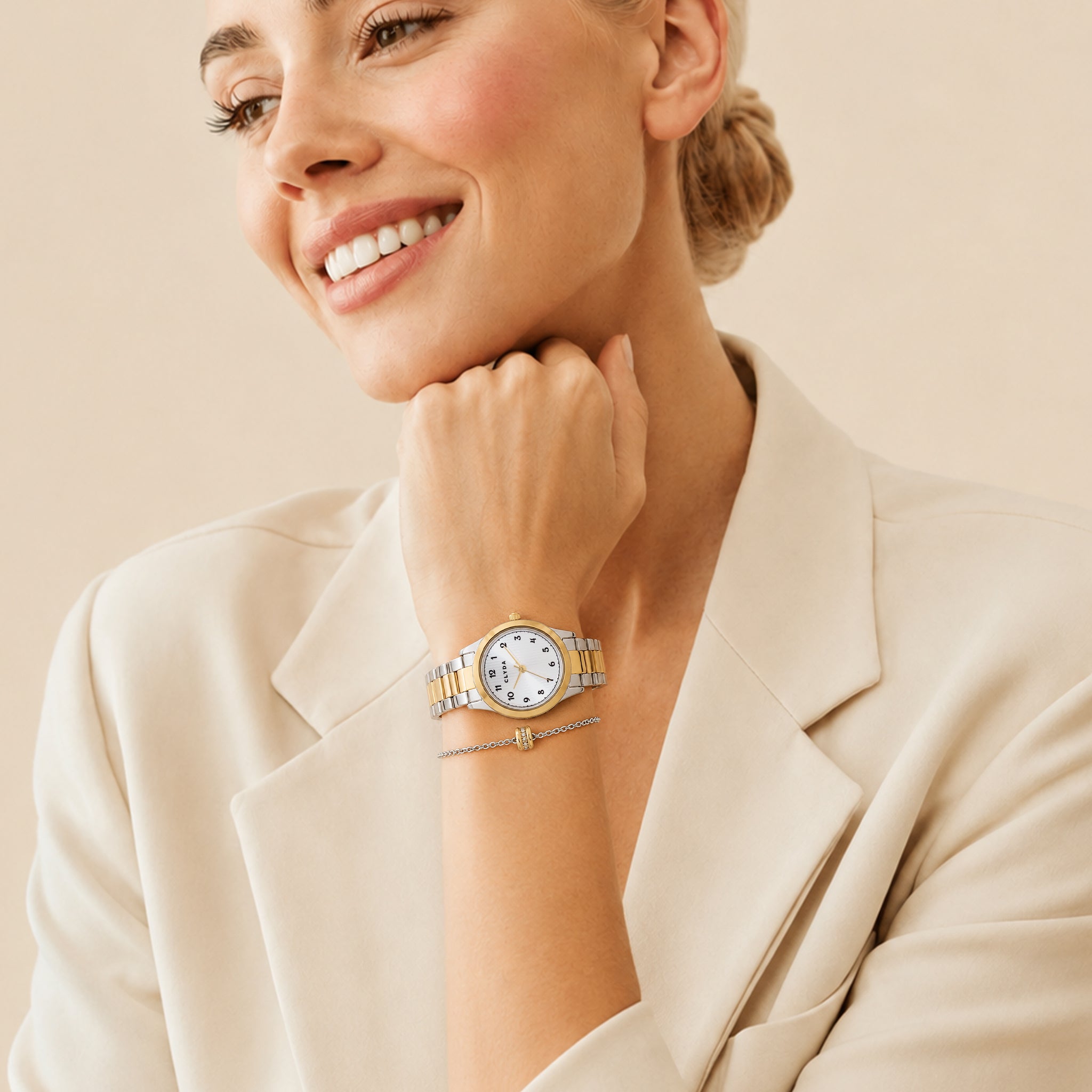 Coffret montre bicolore - Inès