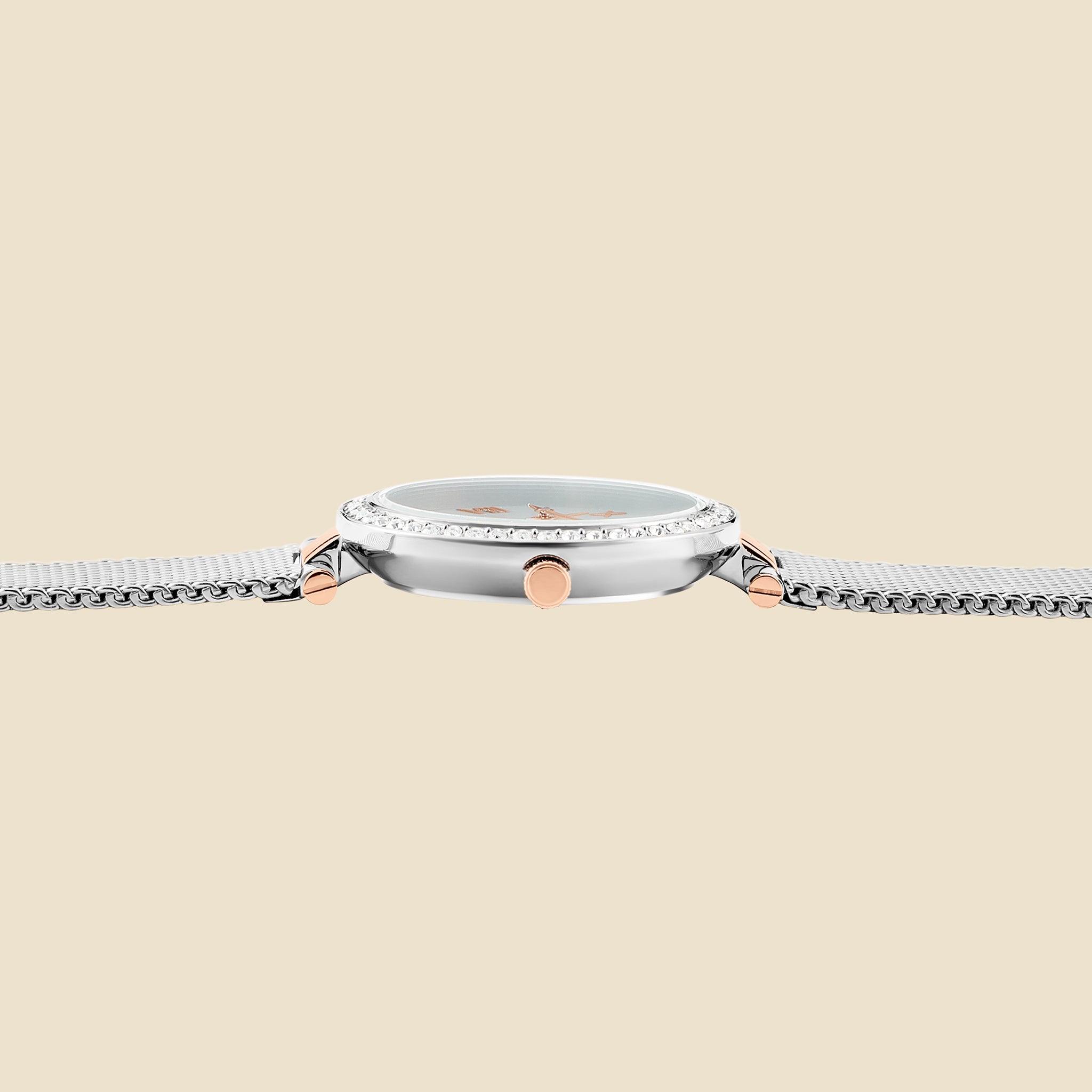 Montre Grenelle bicolore rose