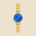 Gold watch with blue dial - Marie